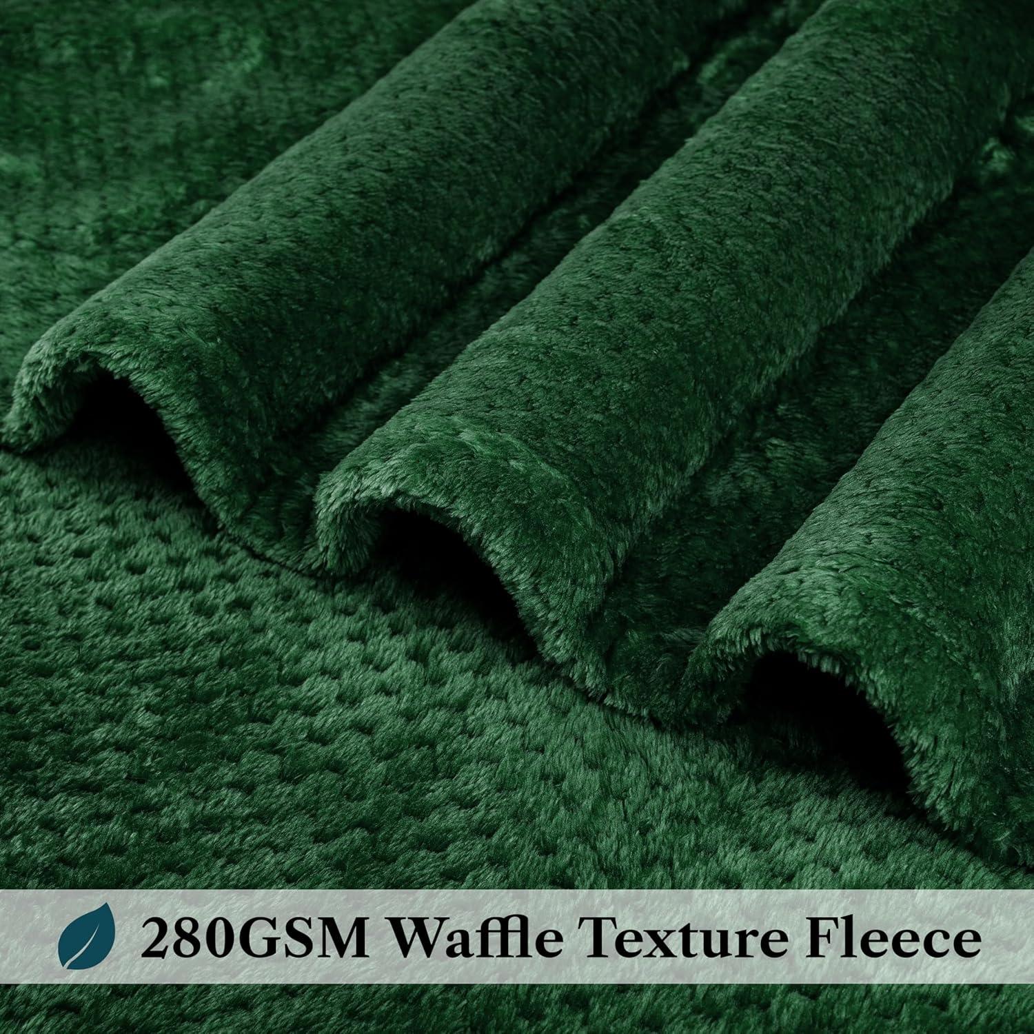 PAVILIA Soft Waffle Blanket Throw for Sofa Bed, Lightweight Plush Warm Blanket for Couch