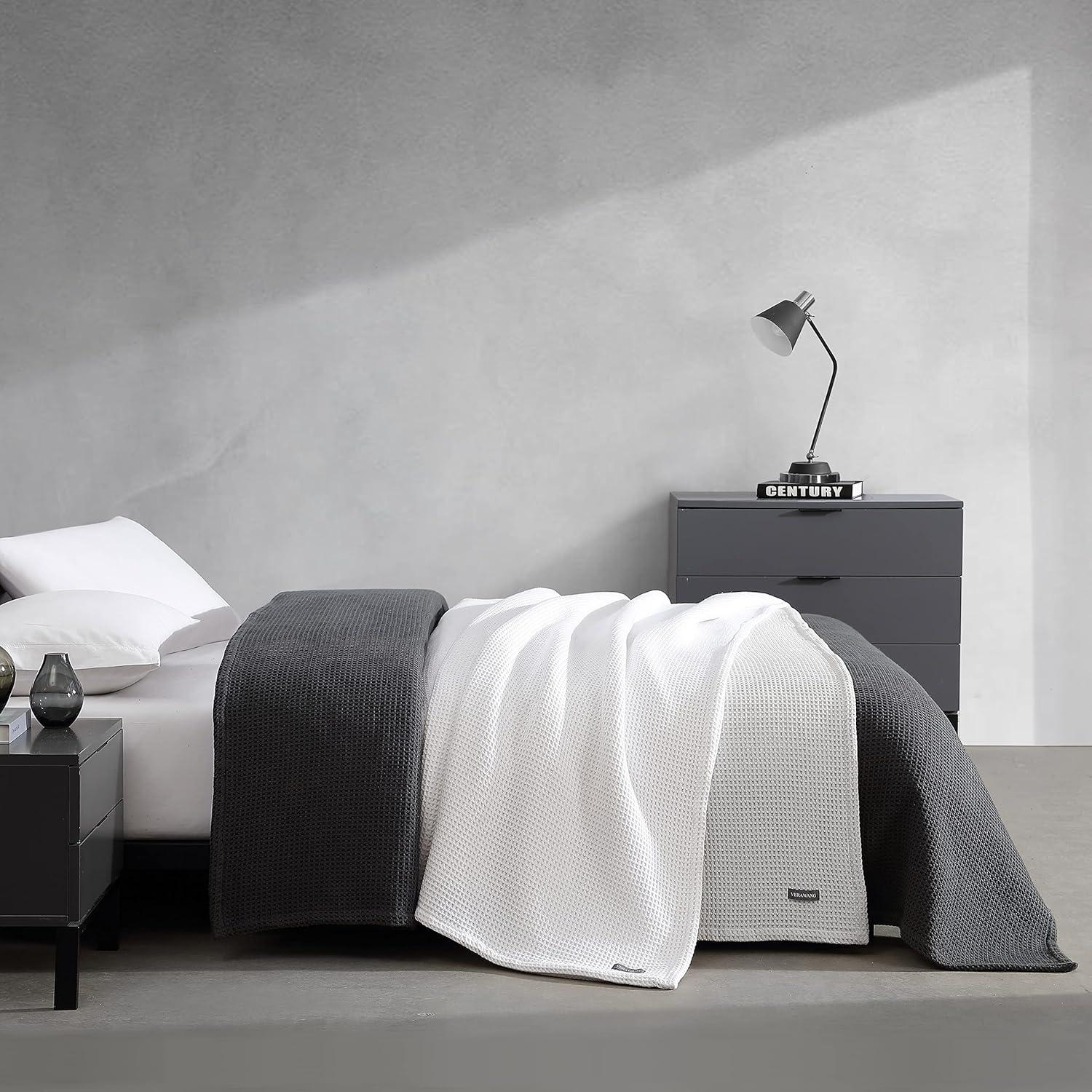 Vera Wang Vera Wang Waffleweave Cotton Blanket
