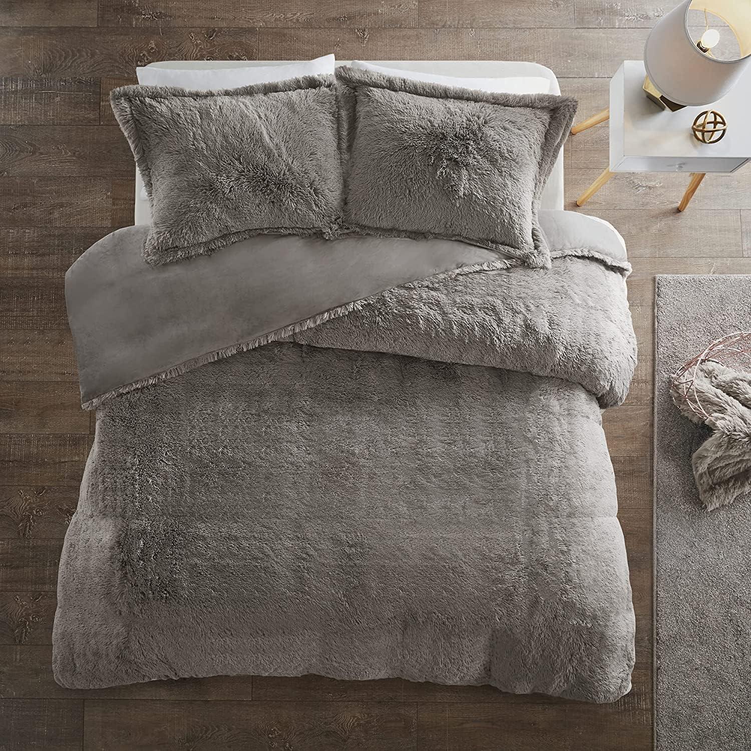 Trahan Shaggy Faux Fur Duvet Cover Set