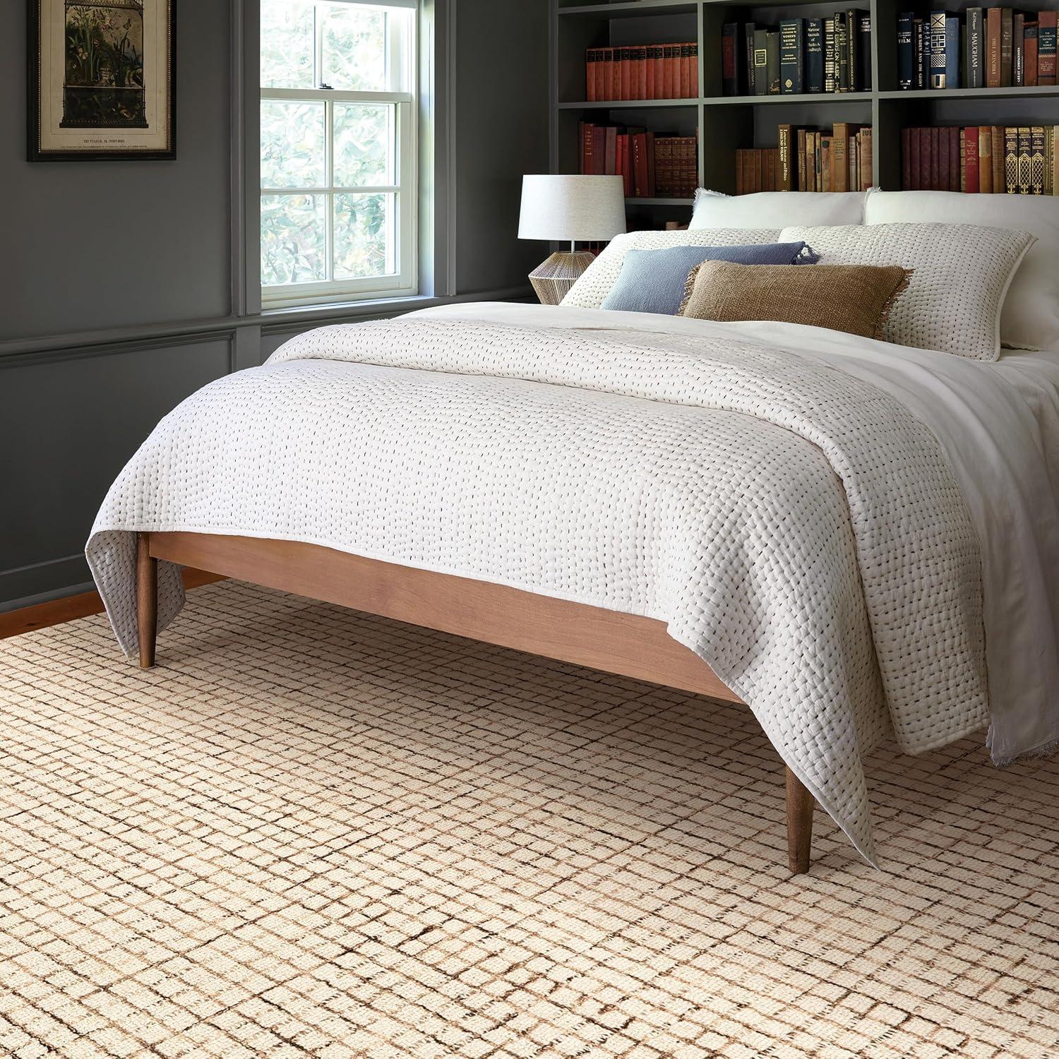 Katasha Checked Wool Area Rug