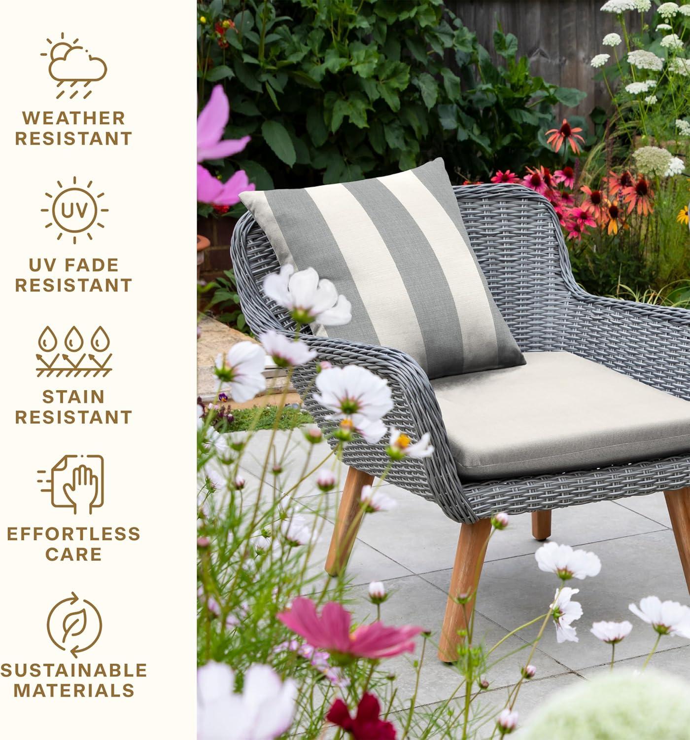 Honeycomb Outdoor Universal Seat Cushion (2-Pack) - Textured Solid Bone