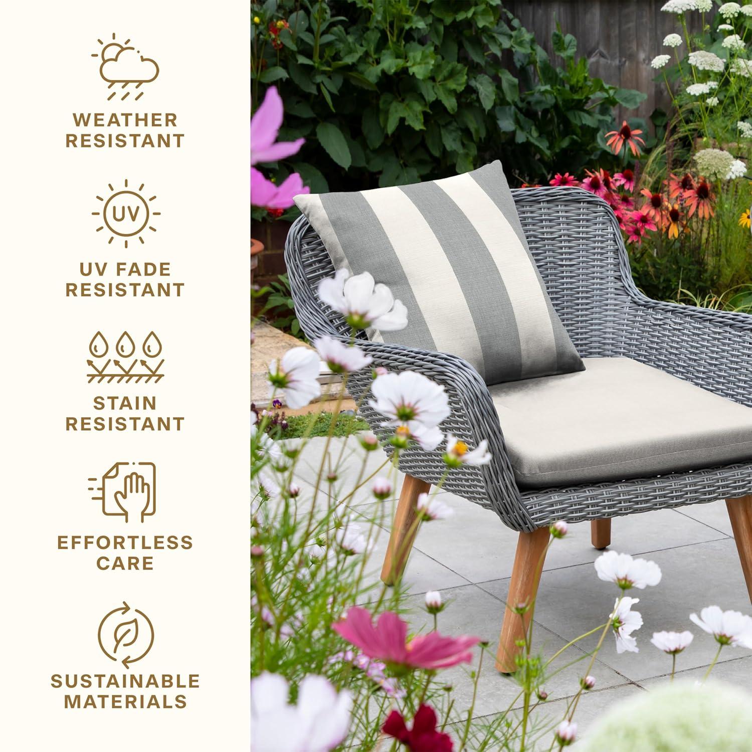 Honeycomb Outdoor Universal Seat Cushion (2-Pack) - Textured Solid Bone