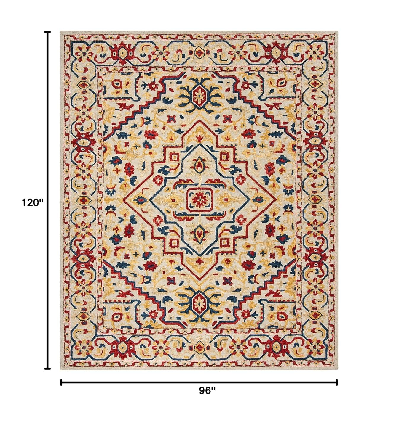 Aspen APN705 Hand Tufted Area Rug - Ivory/Multi - 8'x10' - Safavieh.
