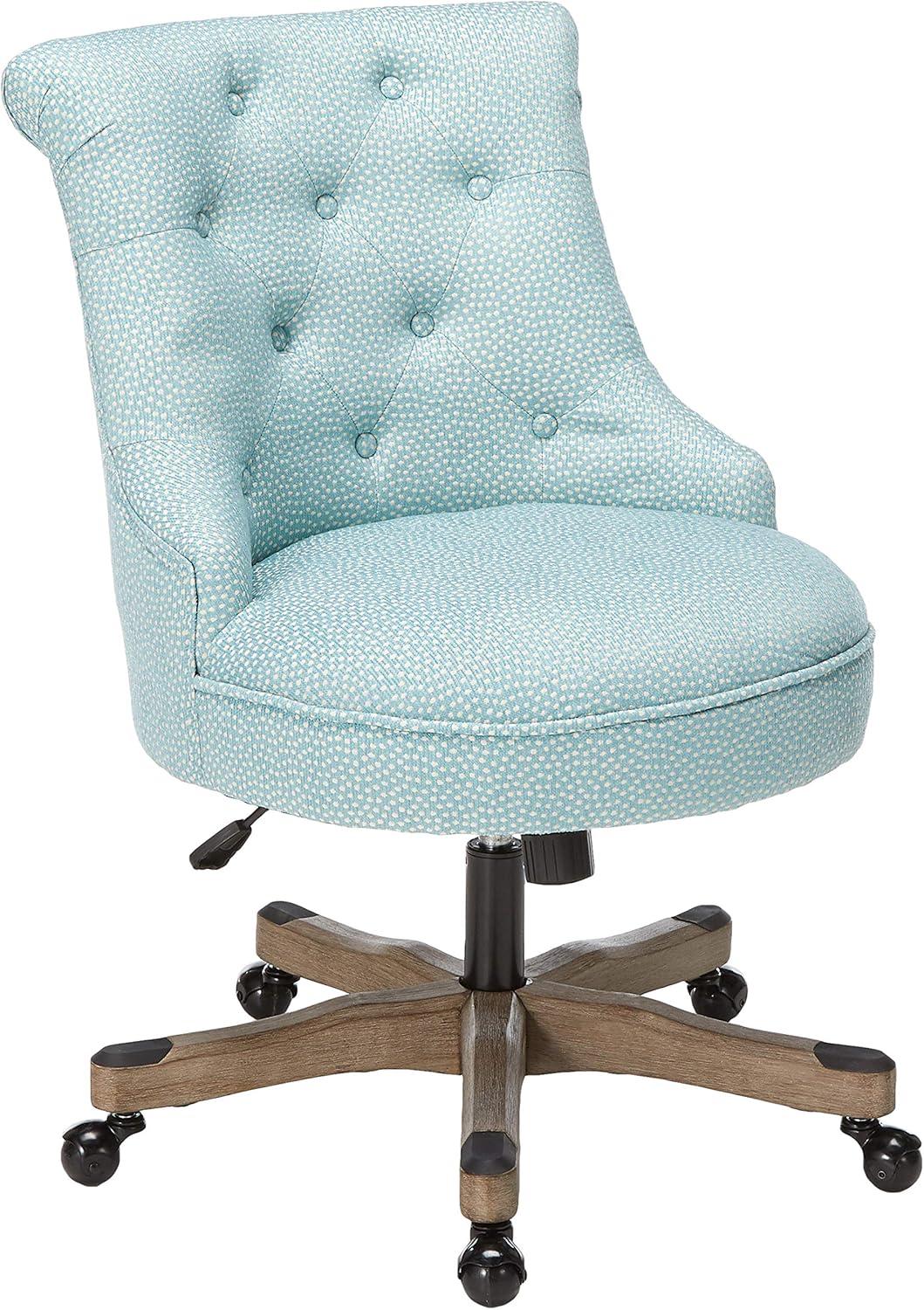 Sinclair Tufted Swivel Office Chair with Casters, Adjustable - Linon