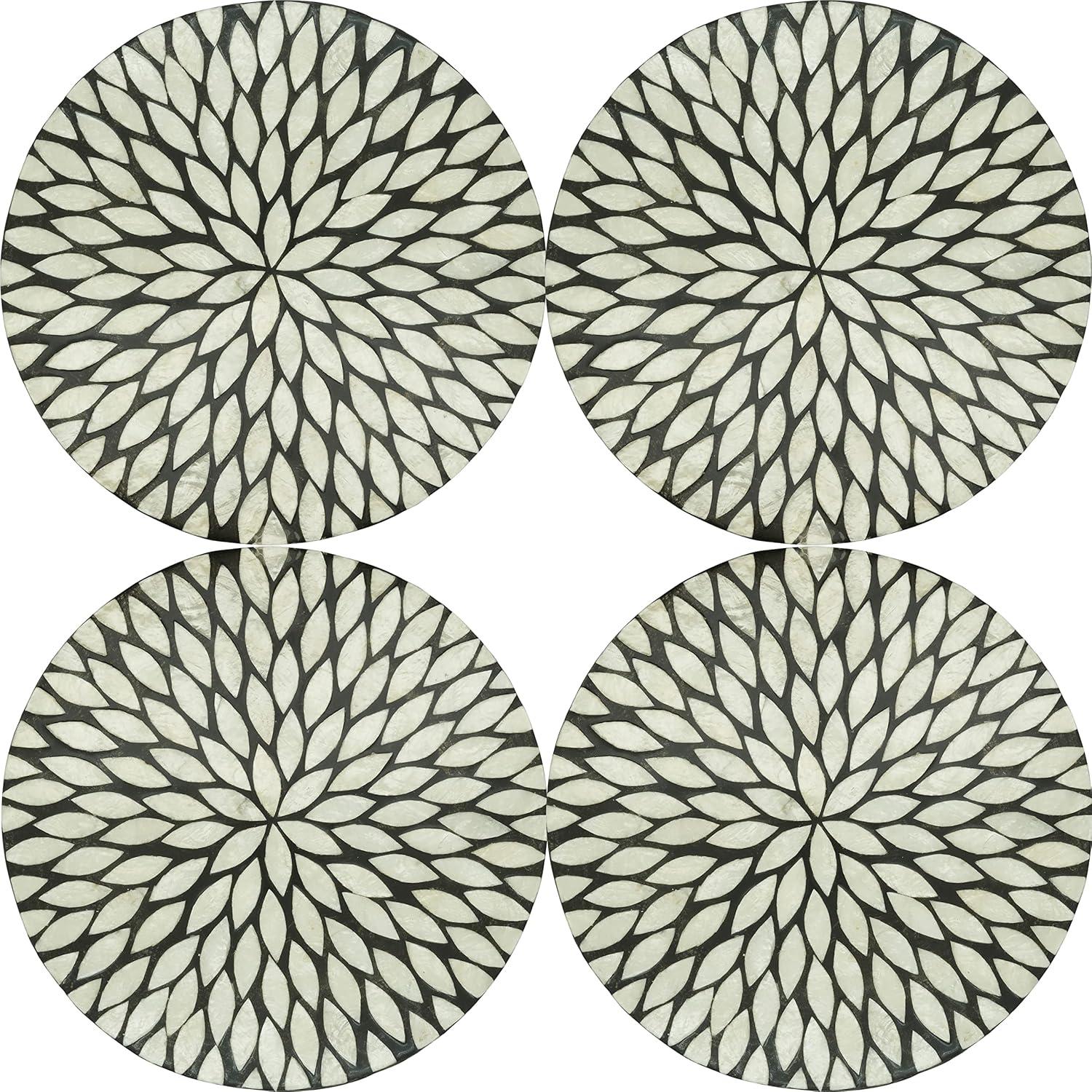 Talaria 50% Capiz Shell - 50% Resin No Pattern Round Placemat