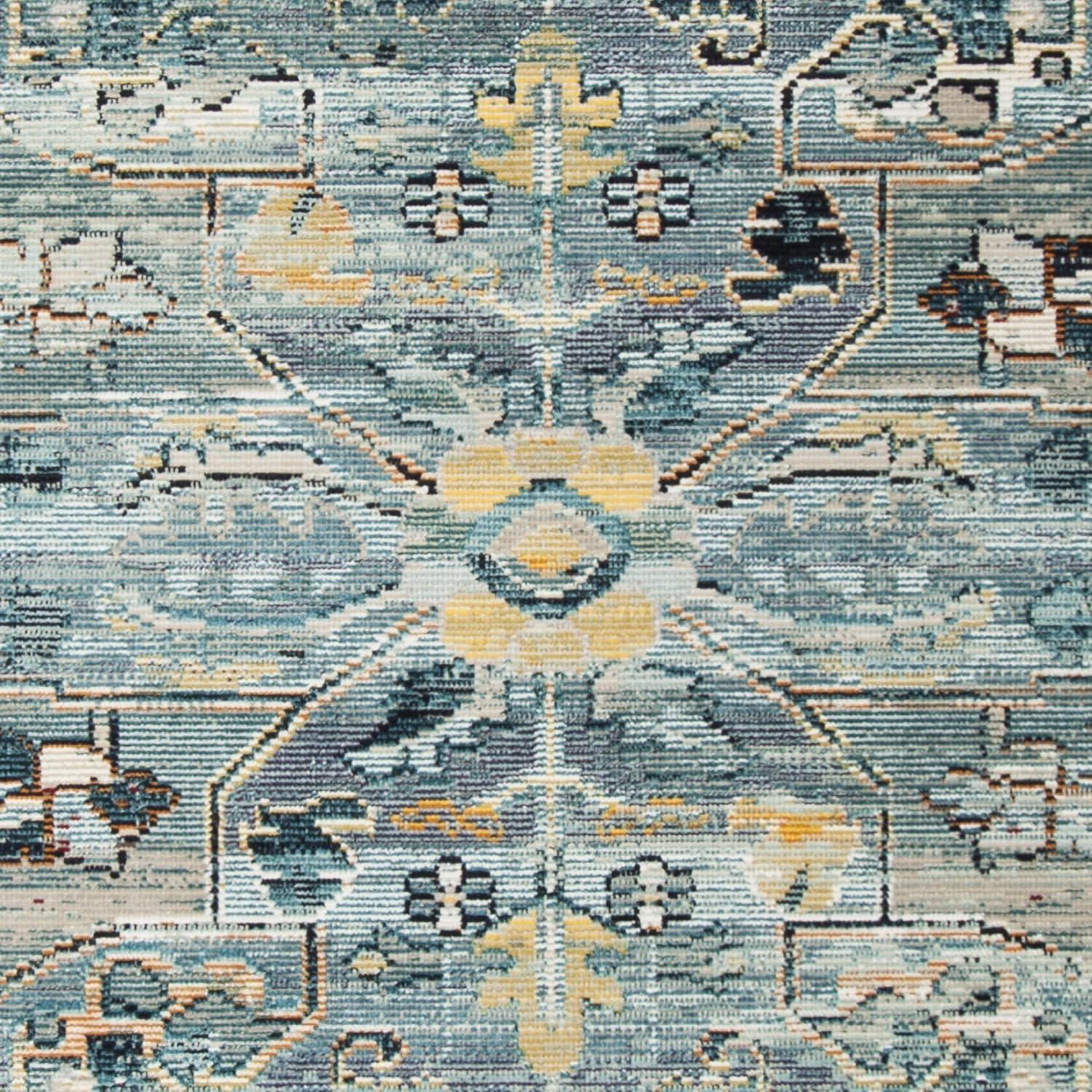 Crystal CRS503 Power Loomed Indoor Area Rug - Teal/Purple - 8'x10' - Safavieh