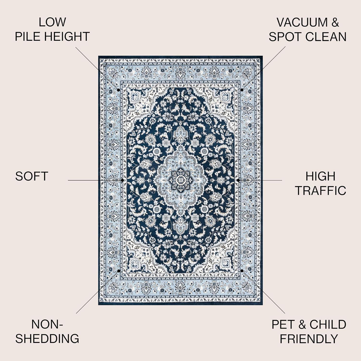 Palmette Modern Persian Floral Area Rug - JONATHAN Y