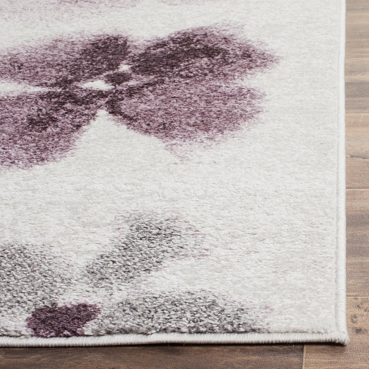 Adirondack ADR123 Power Loomed Area Rug - Ivory/Purple - 5'1"x7'6" - Safavieh.