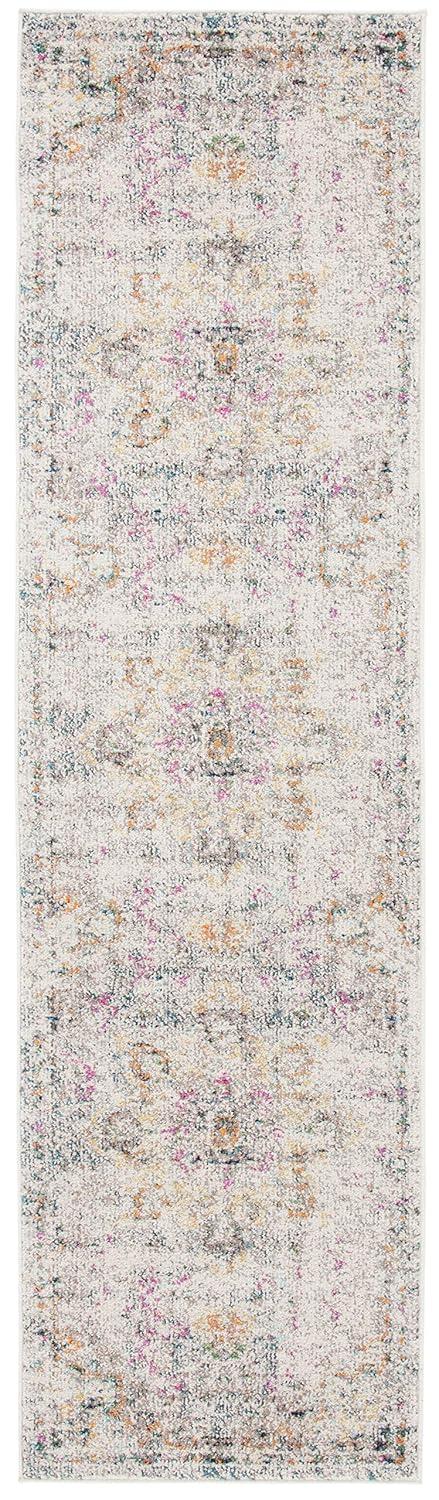 Madison MAD473 Power Loomed Indoor Runner Rug - Grey/Gold - 2'2"x16' - Safavieh