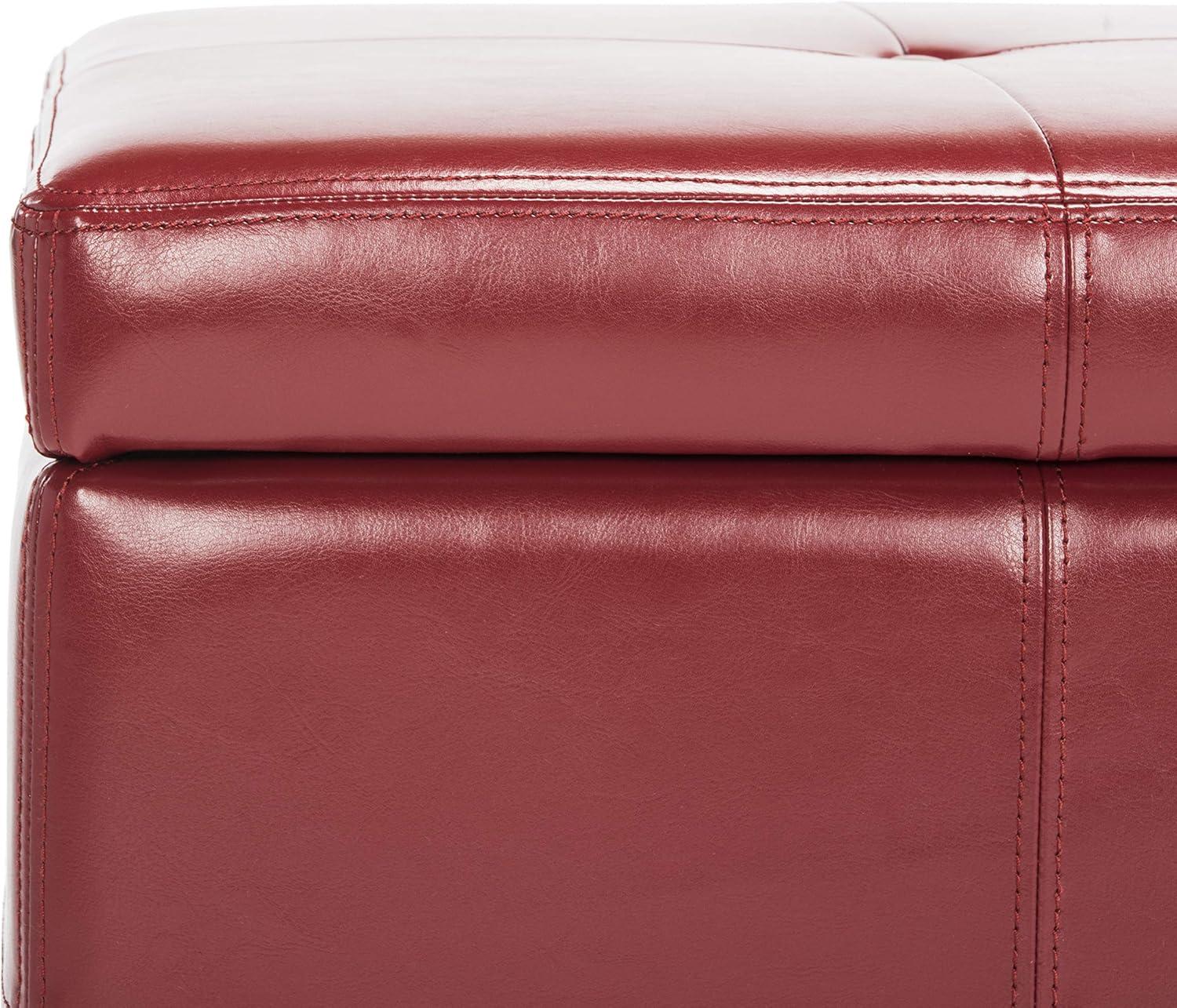 Kamyra Faux Leather Storage Ottoman