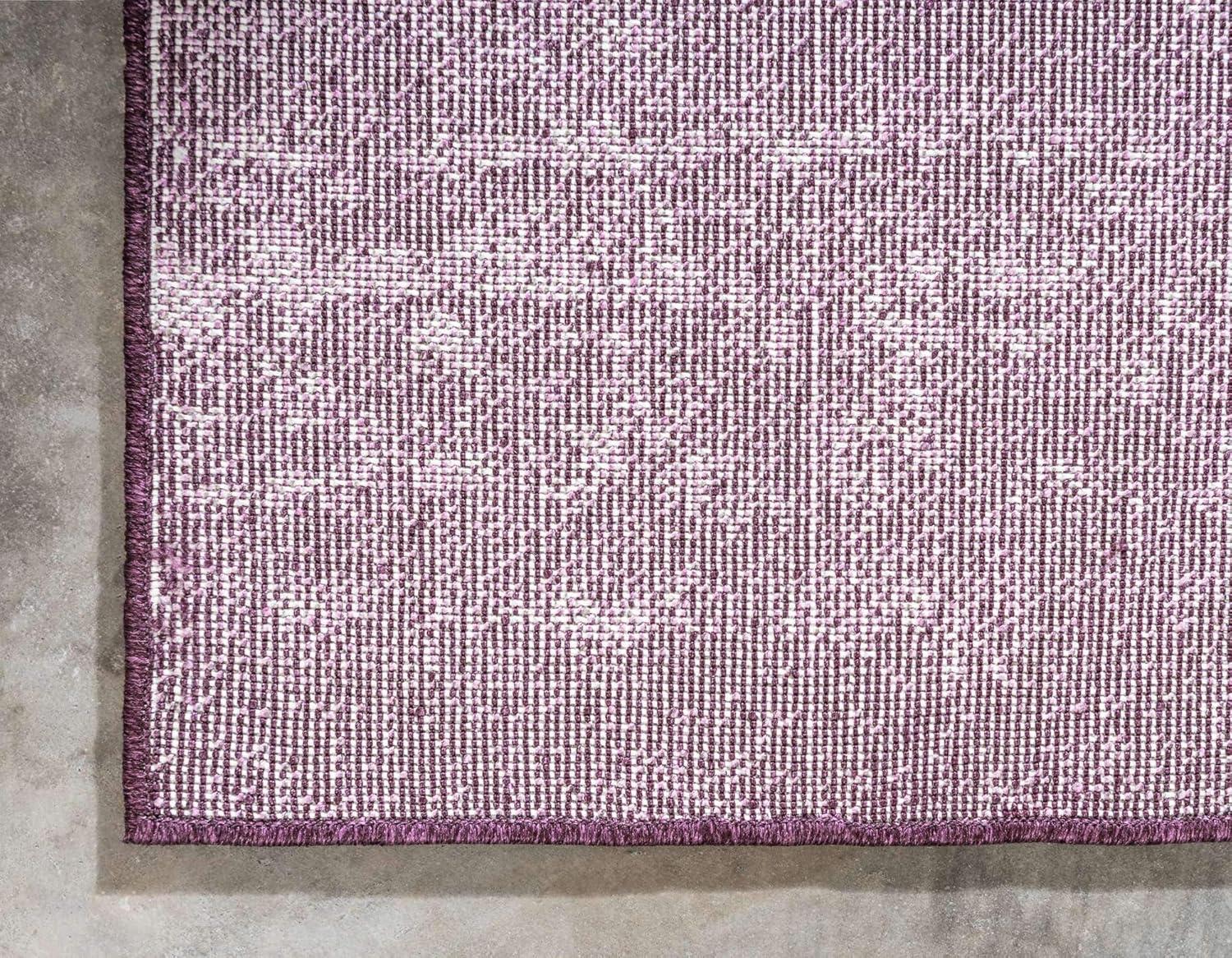 Violet Gradient Low Pile Rectangular Area Rug