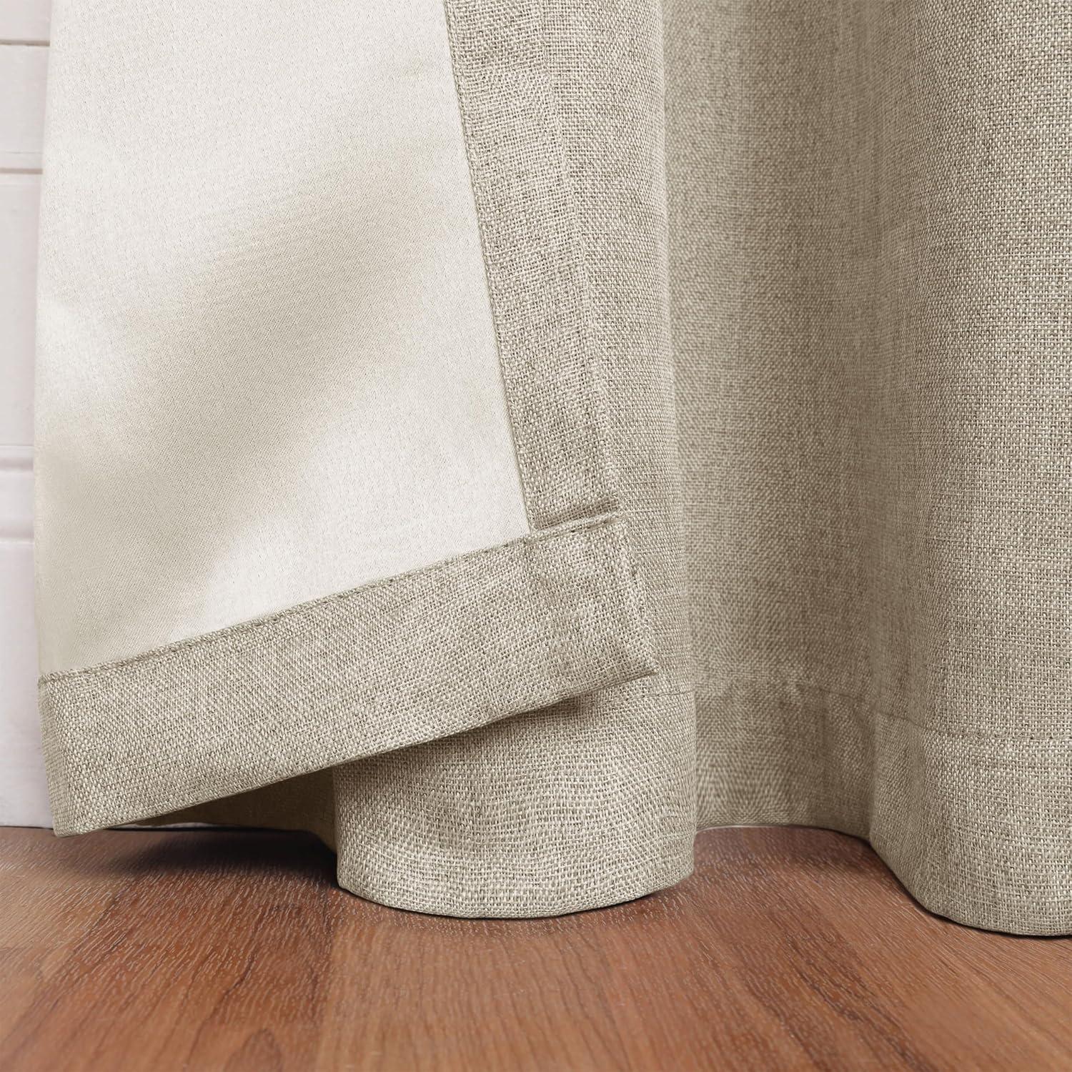 Gracie Oaks Evayah Modern Linen Inspired Classic Solid Room Darkening Curtain Panel (Set of 2)