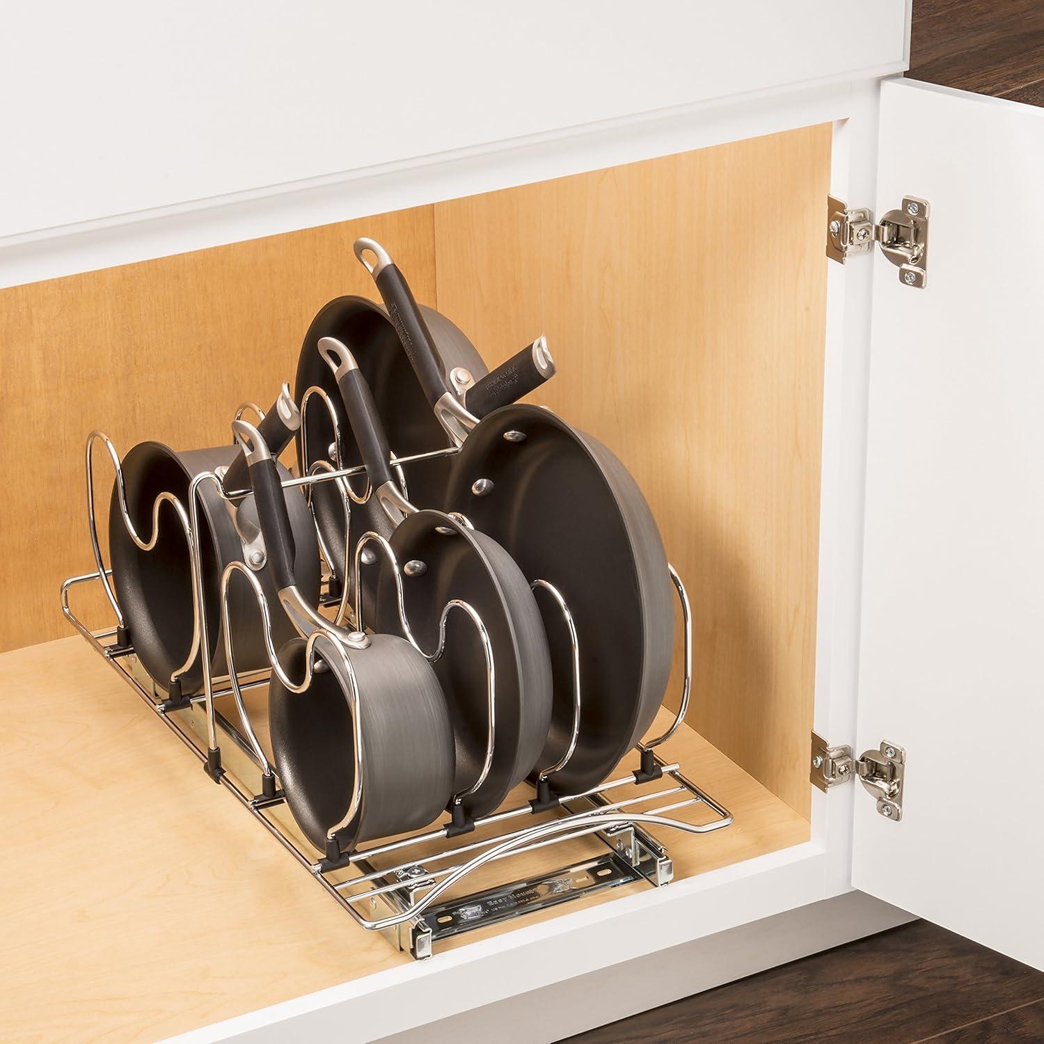 LYNK PROFESSIONAL LYNK PROFESSIONAL® Pot and Pan Organizer for Kitchen Cabinets - 11" W x 21" D