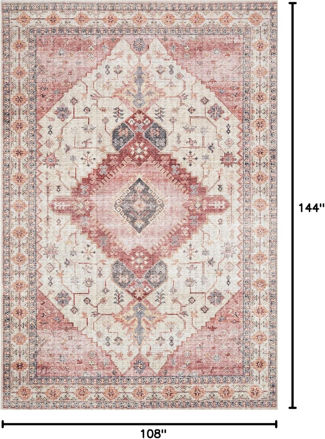 Loloi II Skye Oriental Ivory / Berry Area Rug