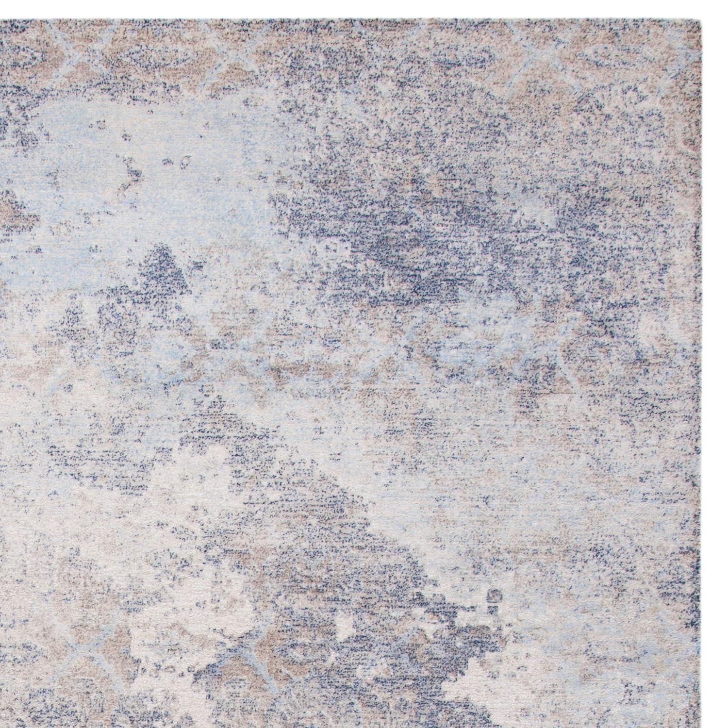 Restoration Vintage RVT111 Hand Tufted Indoor Area Rug - 5'x8' - Blue/Ivory - Safavieh