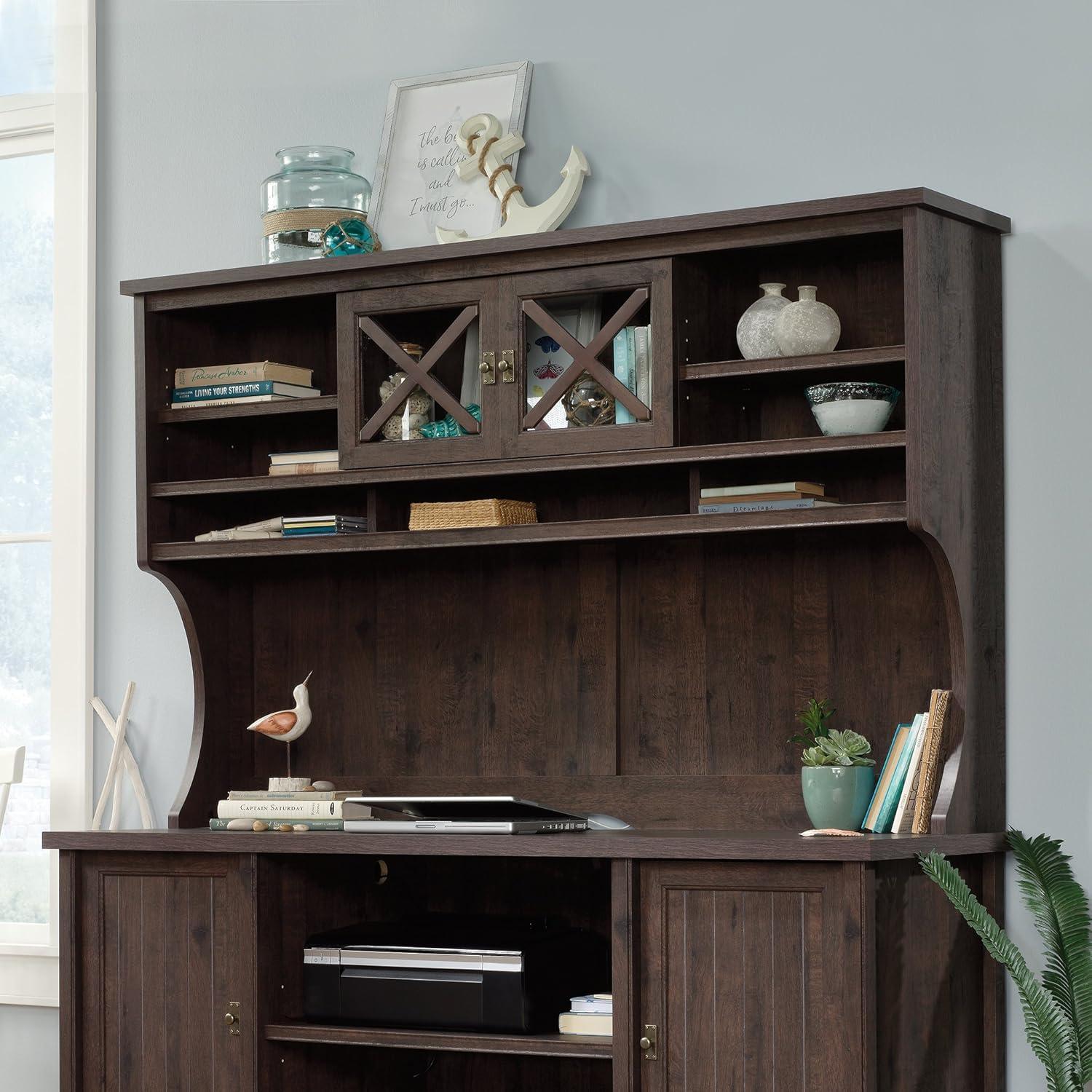 Costa Coffee Oak Large Hutch with Glass Doors