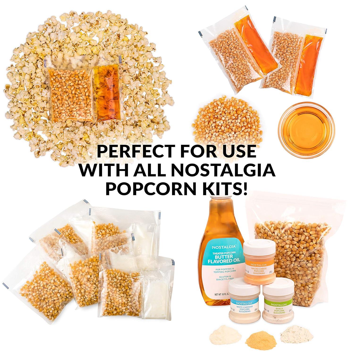 Nostalgia 2.5 oz Kettle Vintage Tabletop Popcorn Maker, Makes 10 Cups, Black/Gold, KPM528