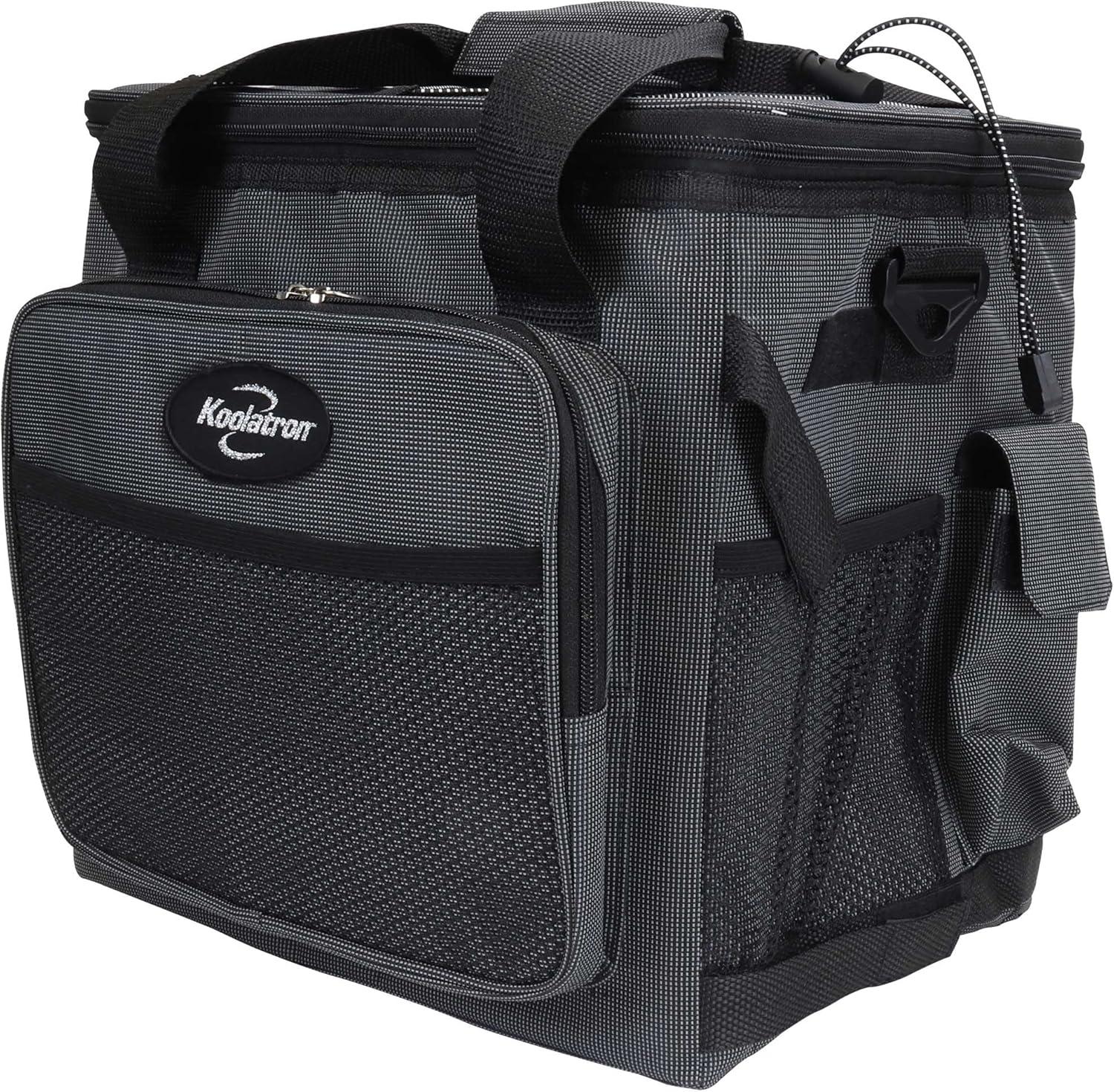 Black Electric Insulated Cooler Bag with Adjustable Strap