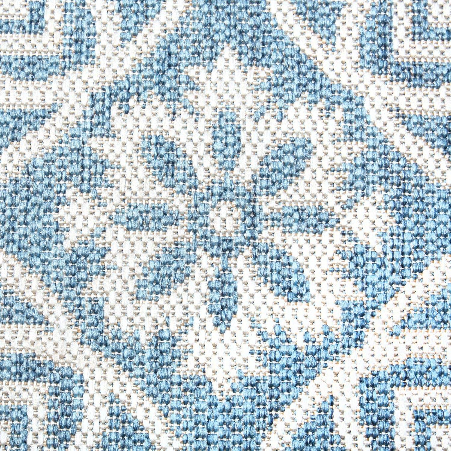 Nicole Miller New York Patio Country Danica Geometric Indoor/Outdoor Area Rug, Blue/Gray