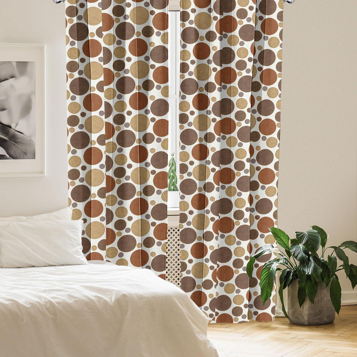 Ambesonne Rose Floral Semi-Sheer Rod Pocket Curtain Panels (Set of 2)