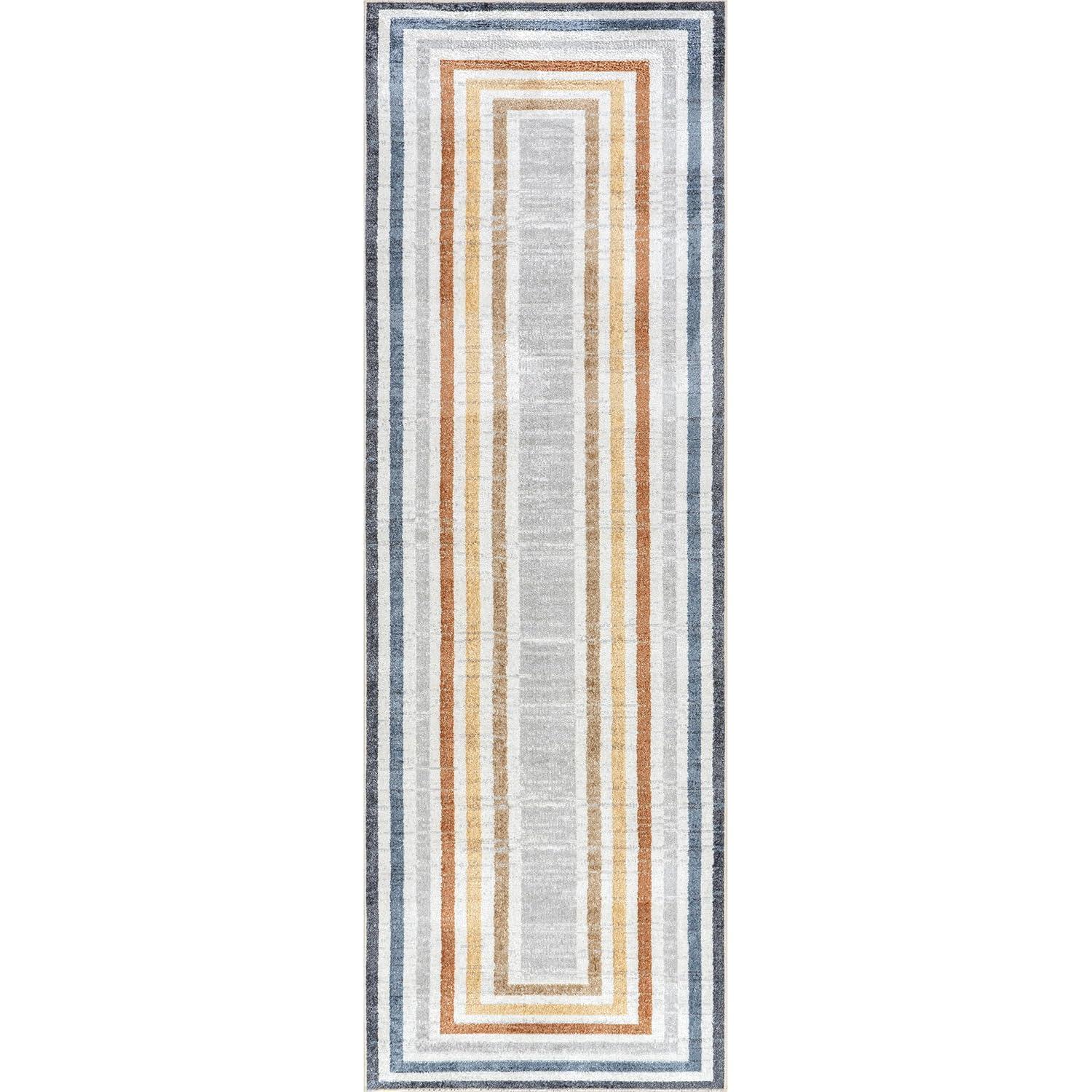 Nuloom AliÃ©nor Striped Machine Washable Indoor Area Rug, Runner 2' 6" x 10', Multicolor
