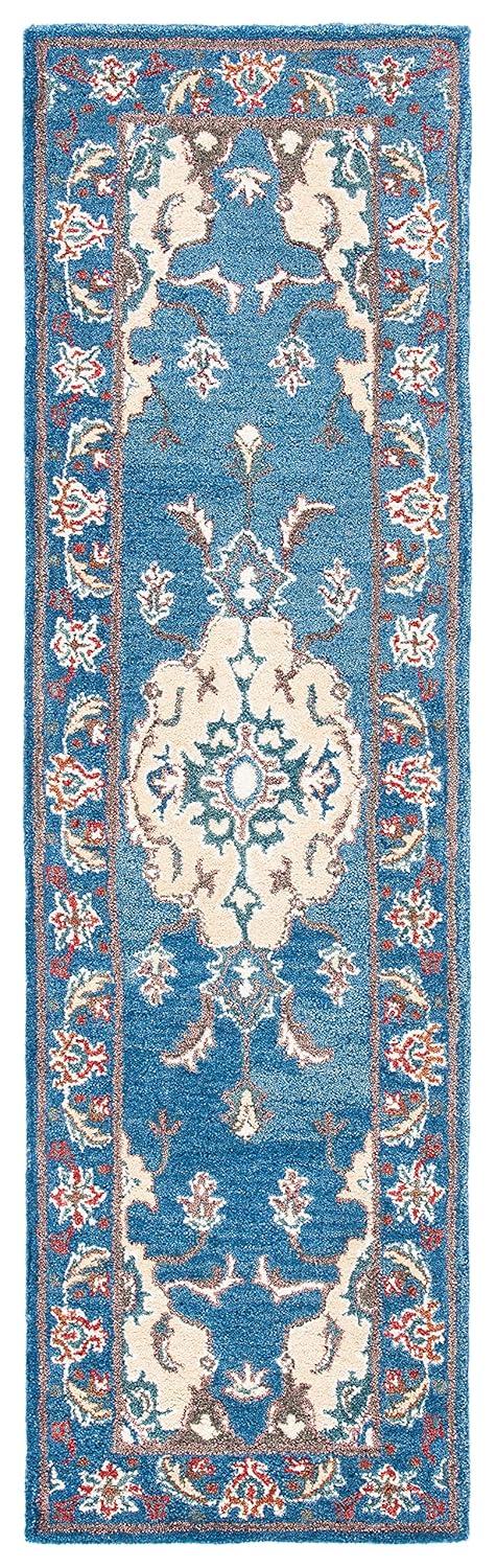 Antiquity AT520 Hand Tufted Runner Rug - Blue/Ivory - 2'3"x8' - Safavieh.