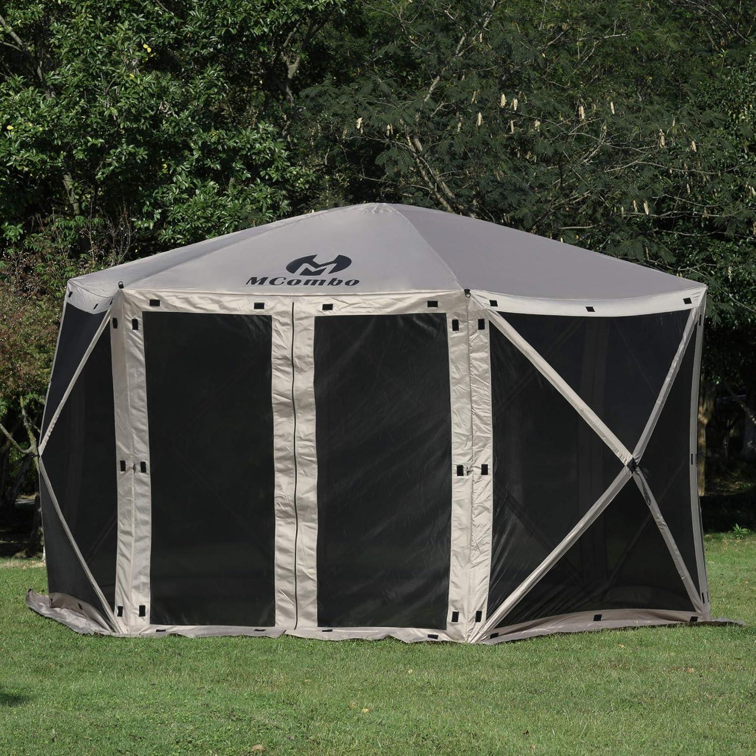 Gazebo Tent Pop-Up Portable 4/5/6-Sided Hub Durable Screen Tent Netted Gazebo Waterproof Pavilion