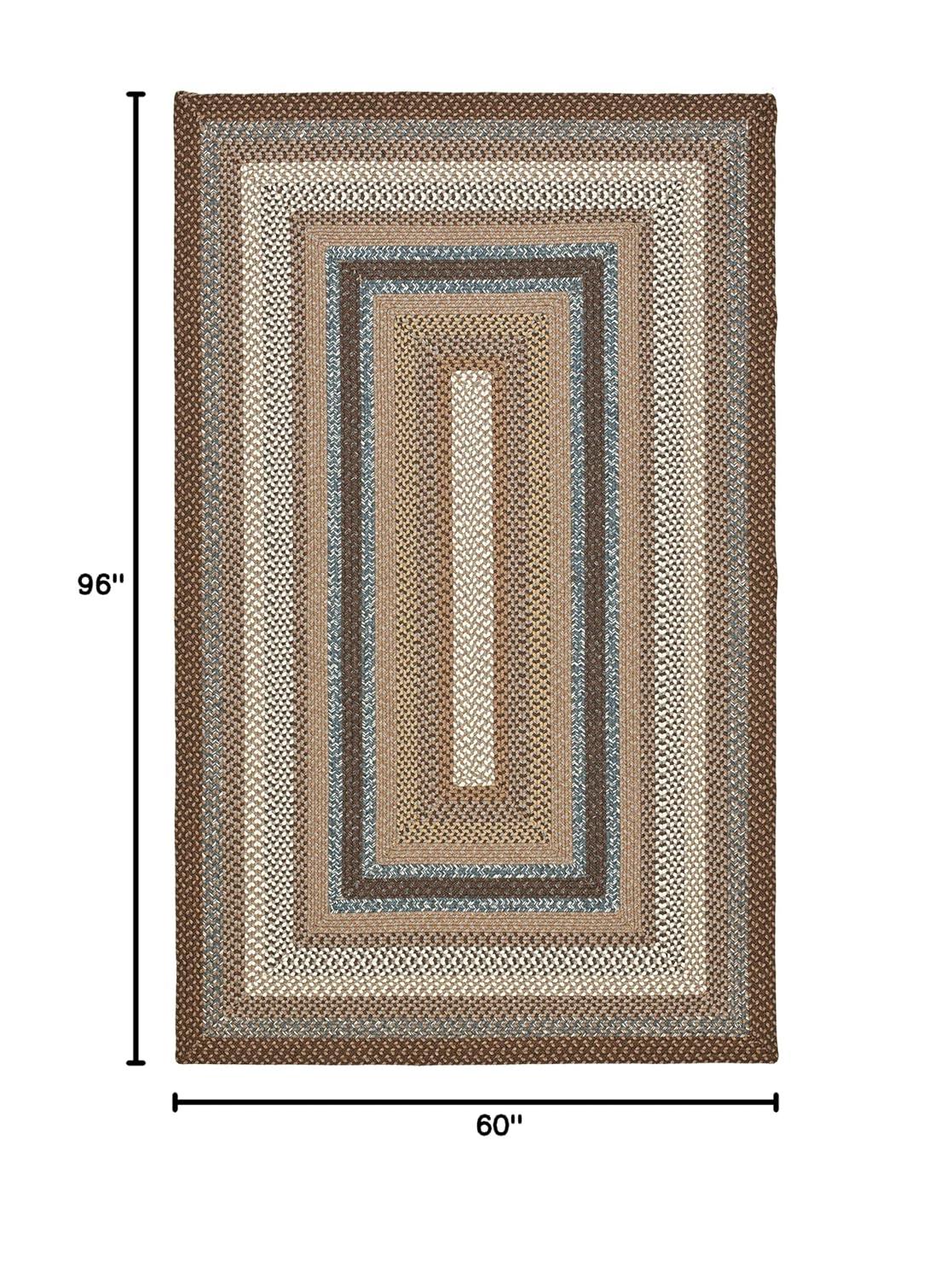 Braided BRD313 Hand Woven Area Rug - Brown/Multi - 5'x8' - Safavieh.