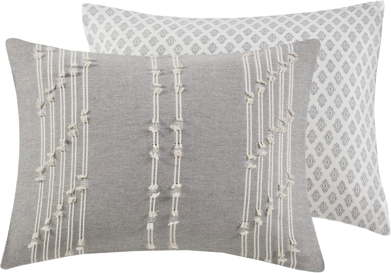 INK+IVY 3 Piece Cotton Jacquard Bedding Set