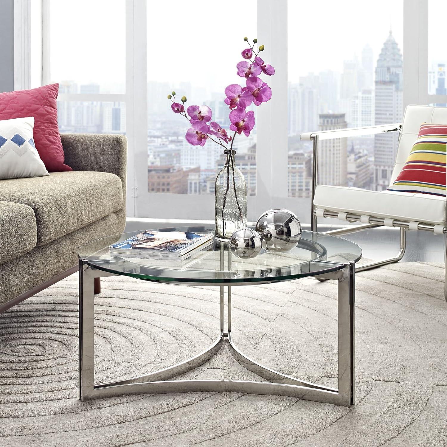 Signet Stainless Steel Coffee Table by Modway