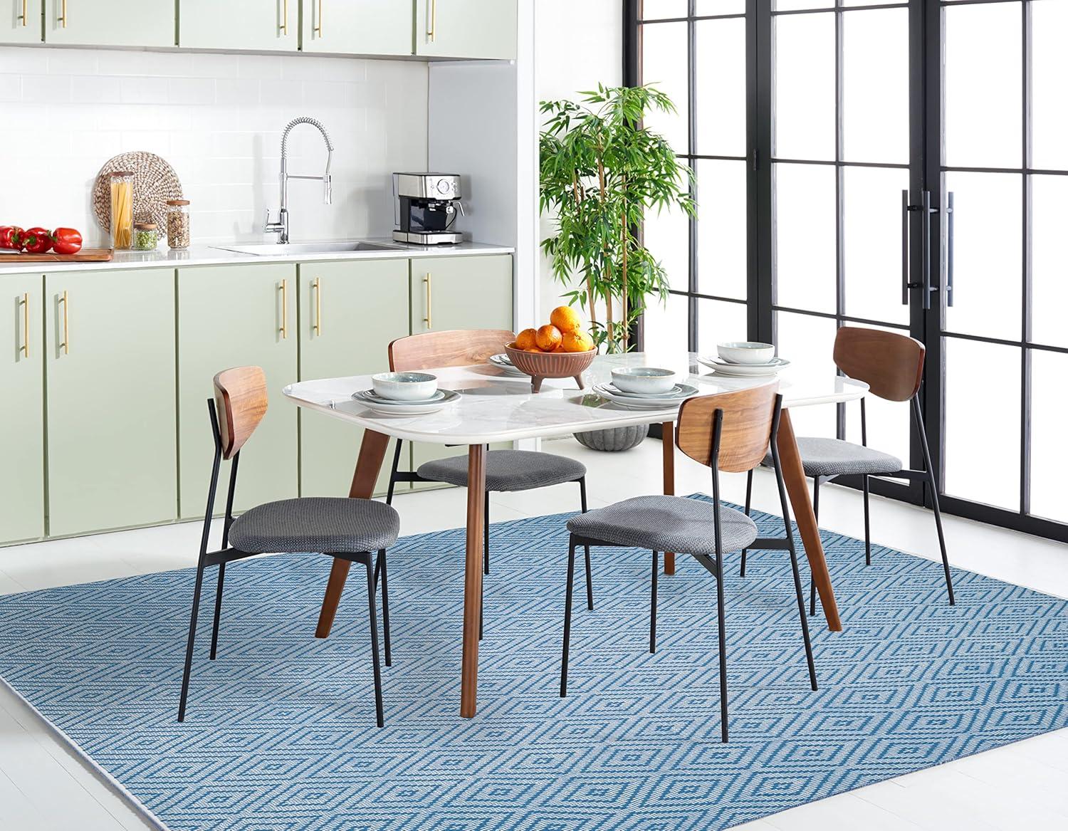 Montauk MTK811 Hand Woven Area Rug - Blue/Ivory - 5'x8' - Safavieh.