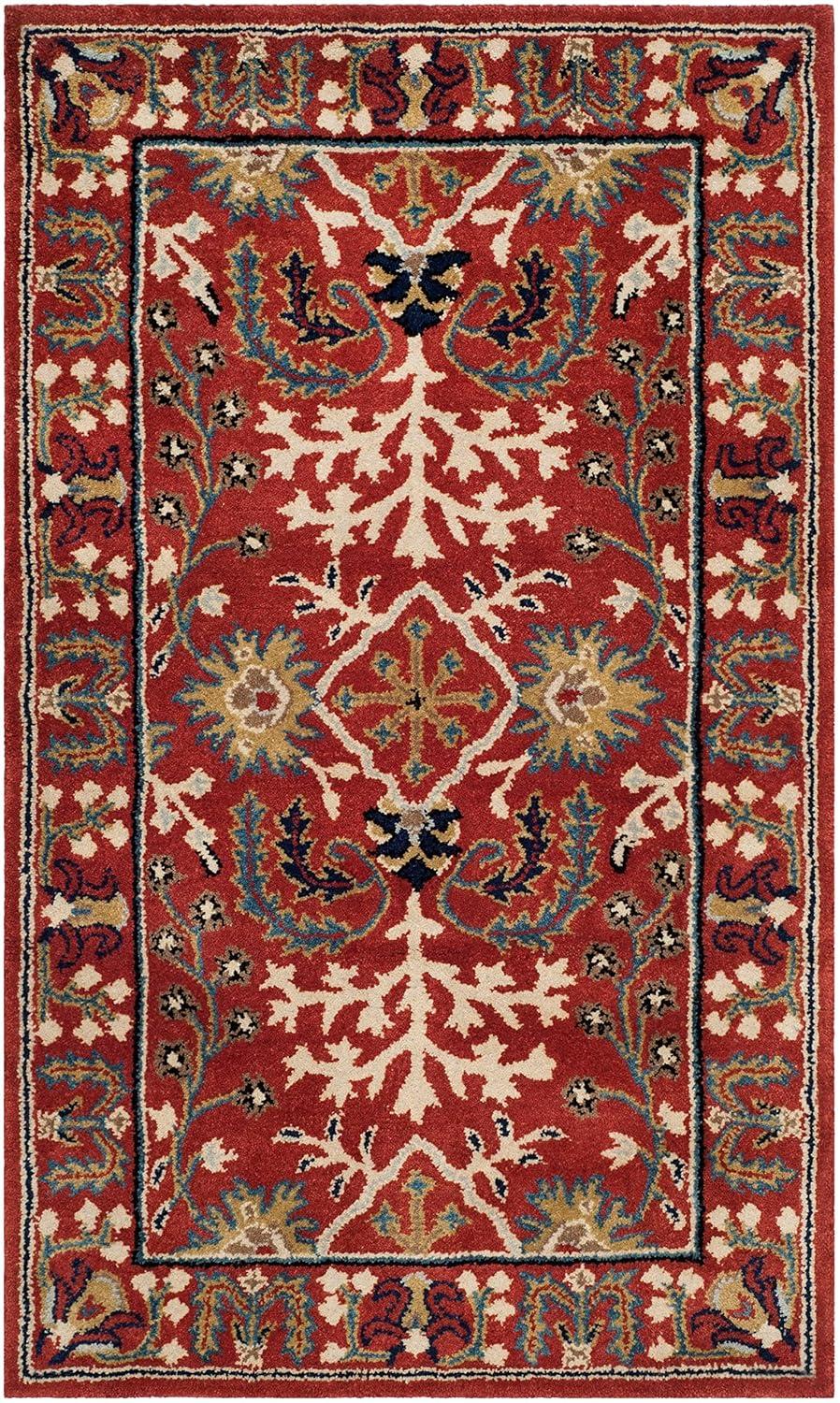 Antiquity AT64 Hand Tufted Accent Rug - Red/Multi - 2'3"x4' - Safavieh.