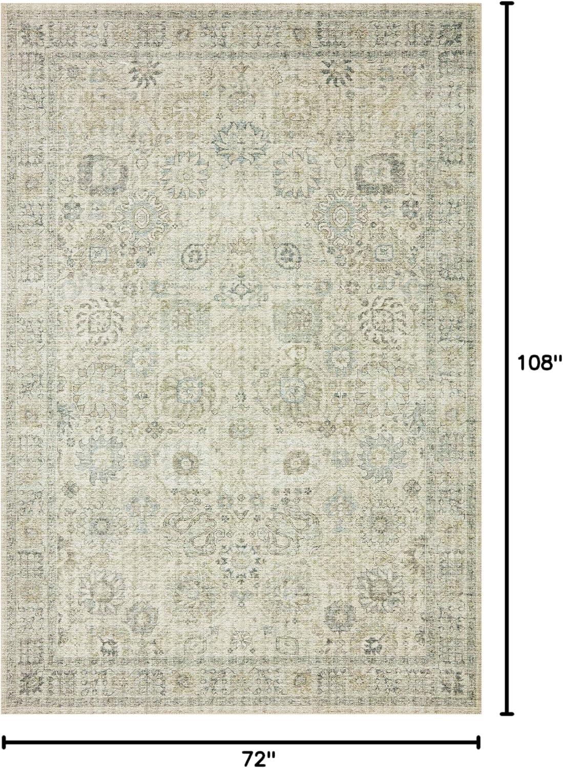 Blue Rectangular 6' x 9' Oriental Synthetic Area Rug