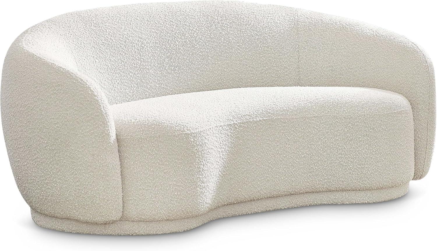 Meridian Furniture Hyde Modern Boucle Loveseat, Cream