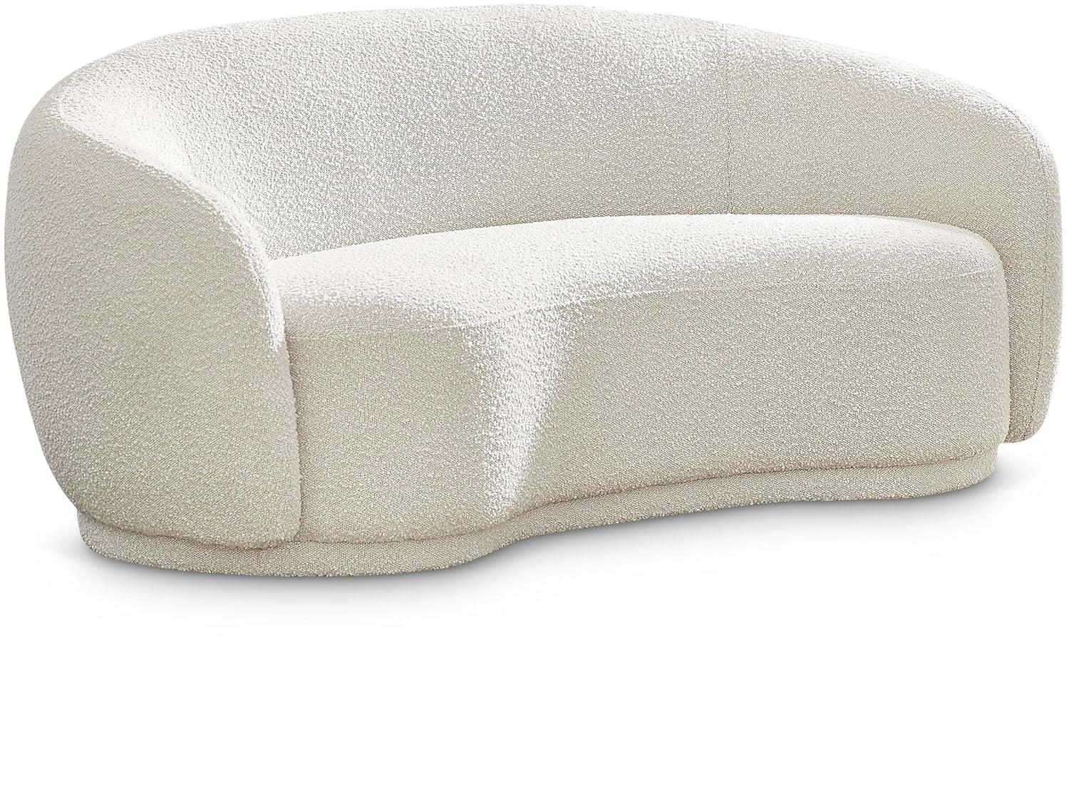 Meridian Furniture Hyde Modern Boucle Loveseat, Cream