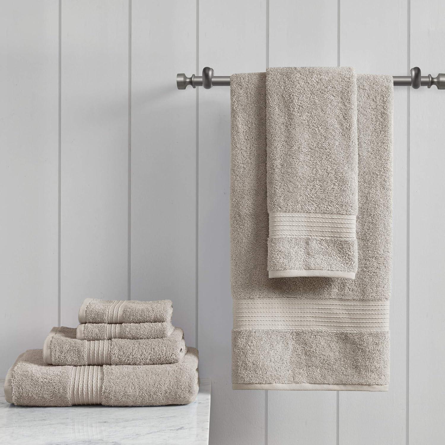 Madison Park 6 Piece 100% Organic Cotton Bath Towels Multi-Size Set