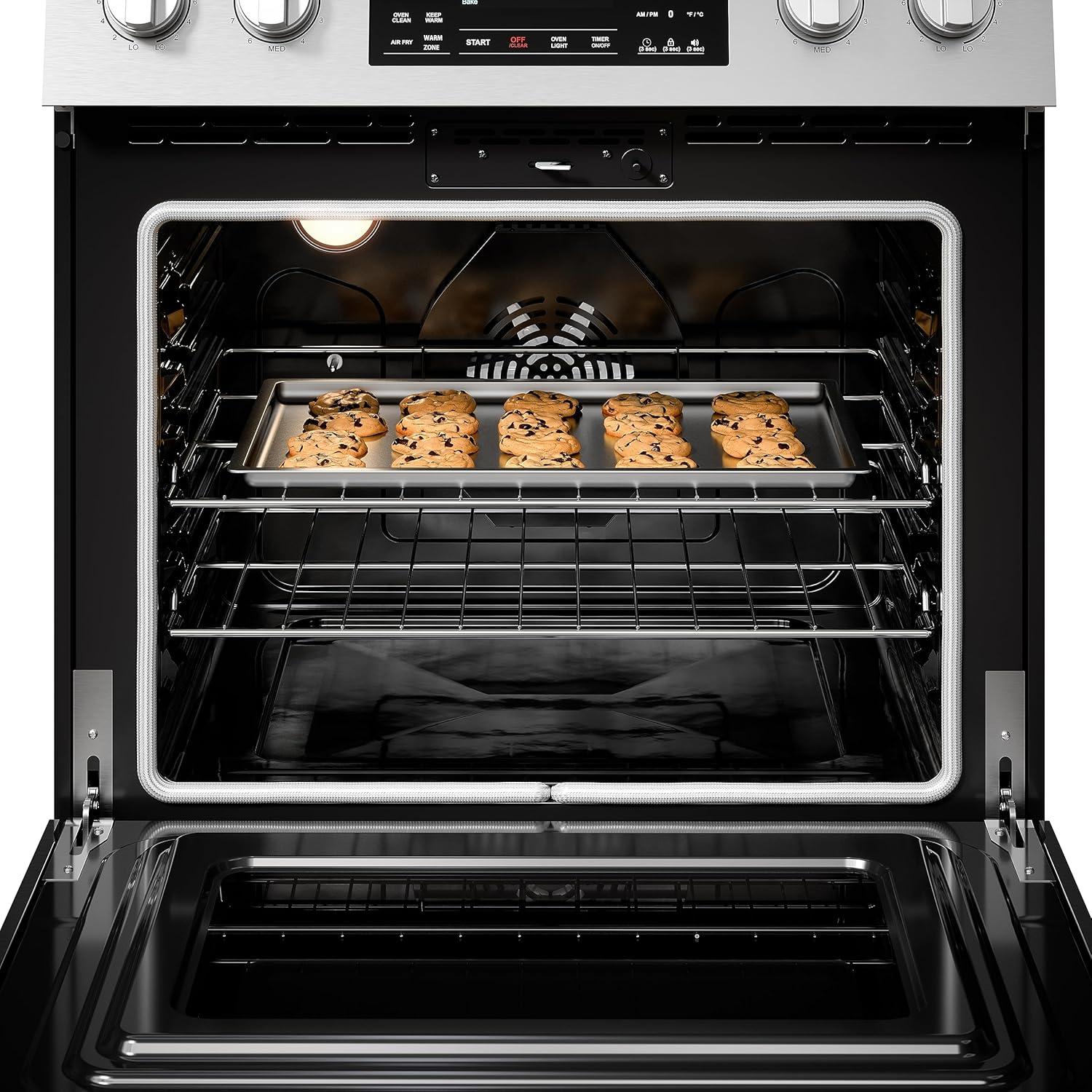 Kenmore 4.8 cu. ft. Front-Control Electric Range with True Convection & Air Fry Stainless Steel