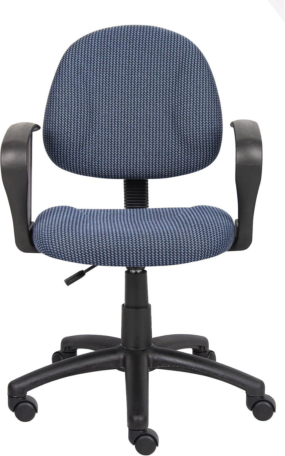 Boss Office Products B317-BE Deluxe Posture Chair with Loop Arms, Blue