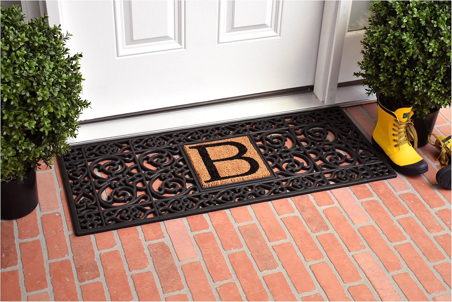 Calloway Mills Rubber Monogram Outdoor Doormat 17" x 41" (Letter B)