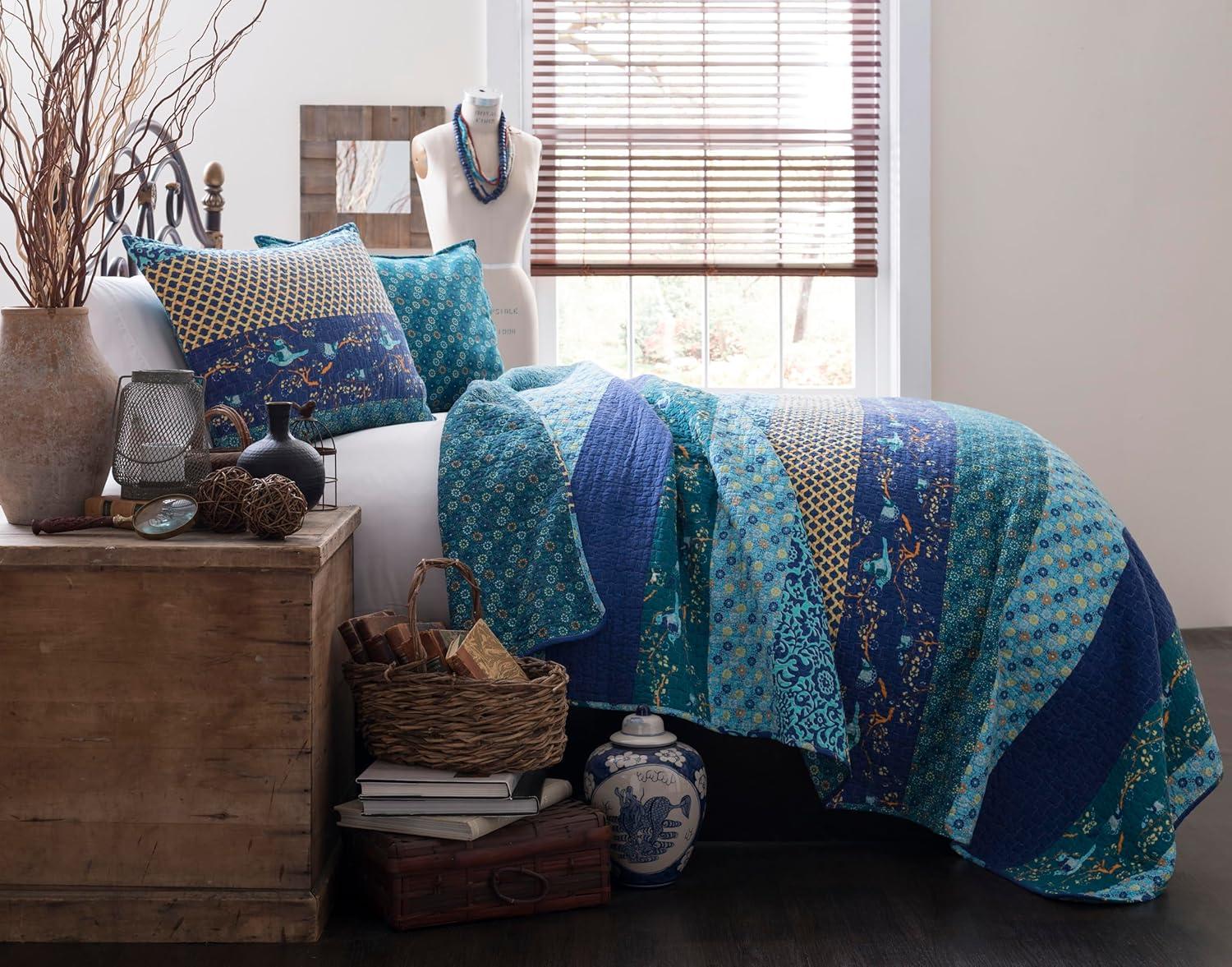 Lush Decor Royal Empire Cotton Reversible 3 Piece Quilt Set