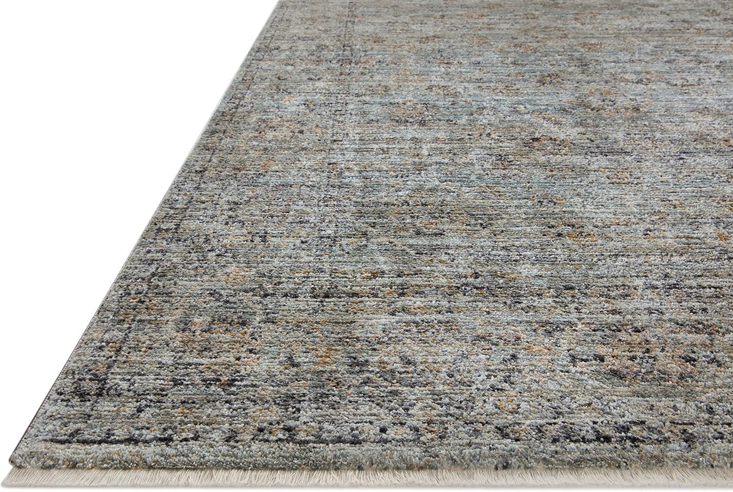 Jean Stoffer Ocean and Gold Rectangular Accent Rug