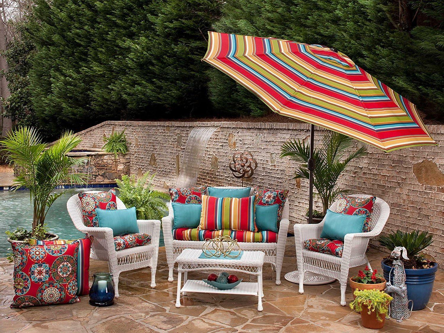 Turquoise Rectangular Outdoor Lumbar Pillow Set