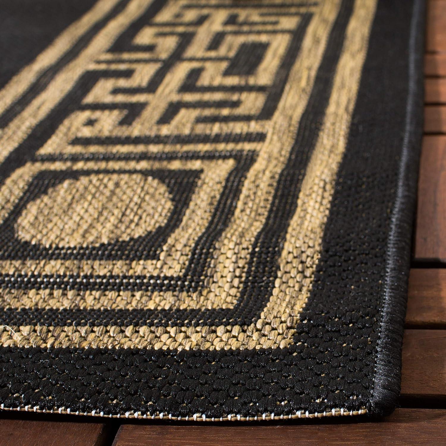 Courtyard CY5143 Power Loomed Indoor and Outdoor Runner Rug - Dark Beig/Beige - 2'7"x8'2" - Safavieh