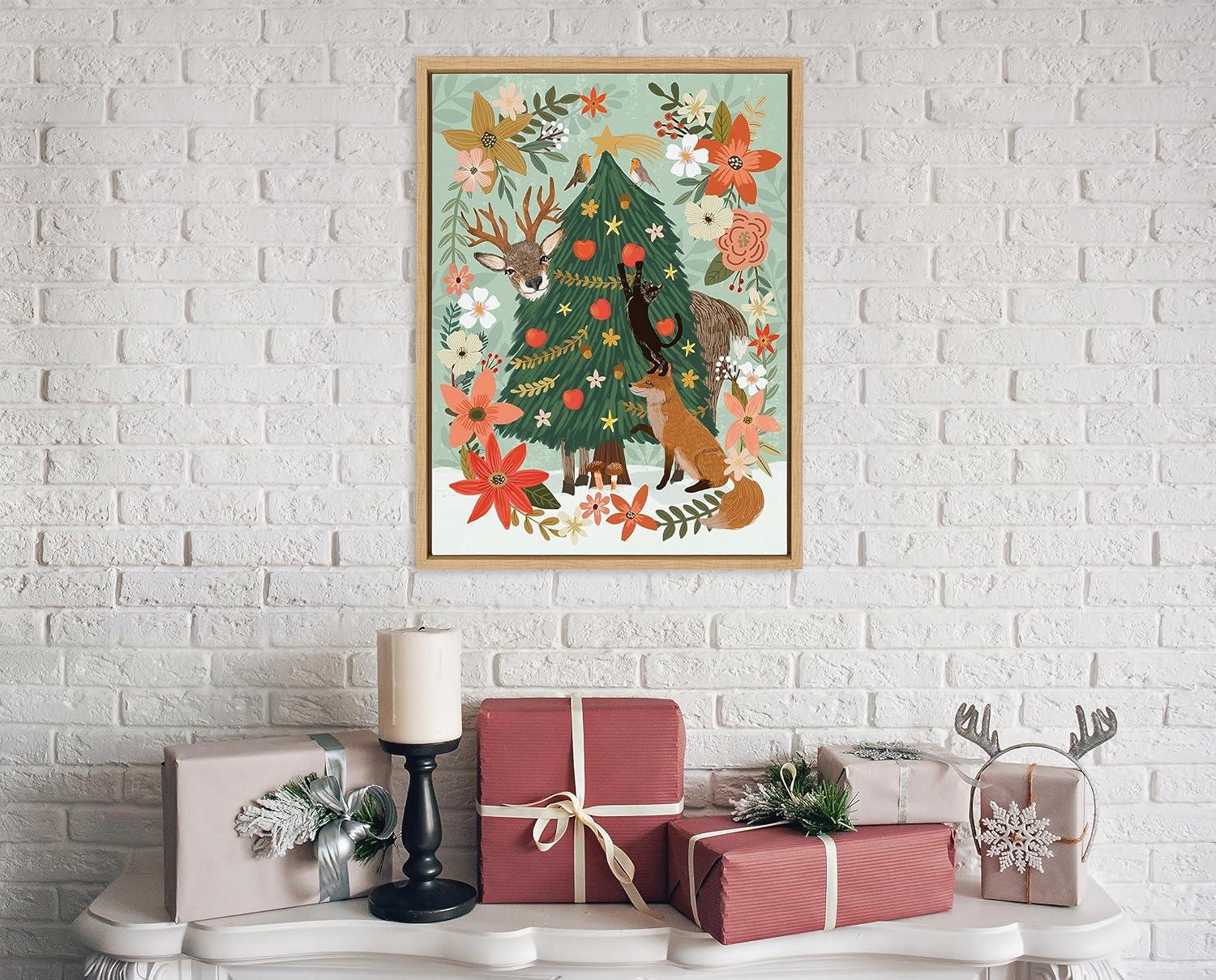 Kate & Laurel All Things Decor 18"x24" Sylvie MC 0808 Pine 2 Framed Canvas: Mia Charro Art, Nature Scene
