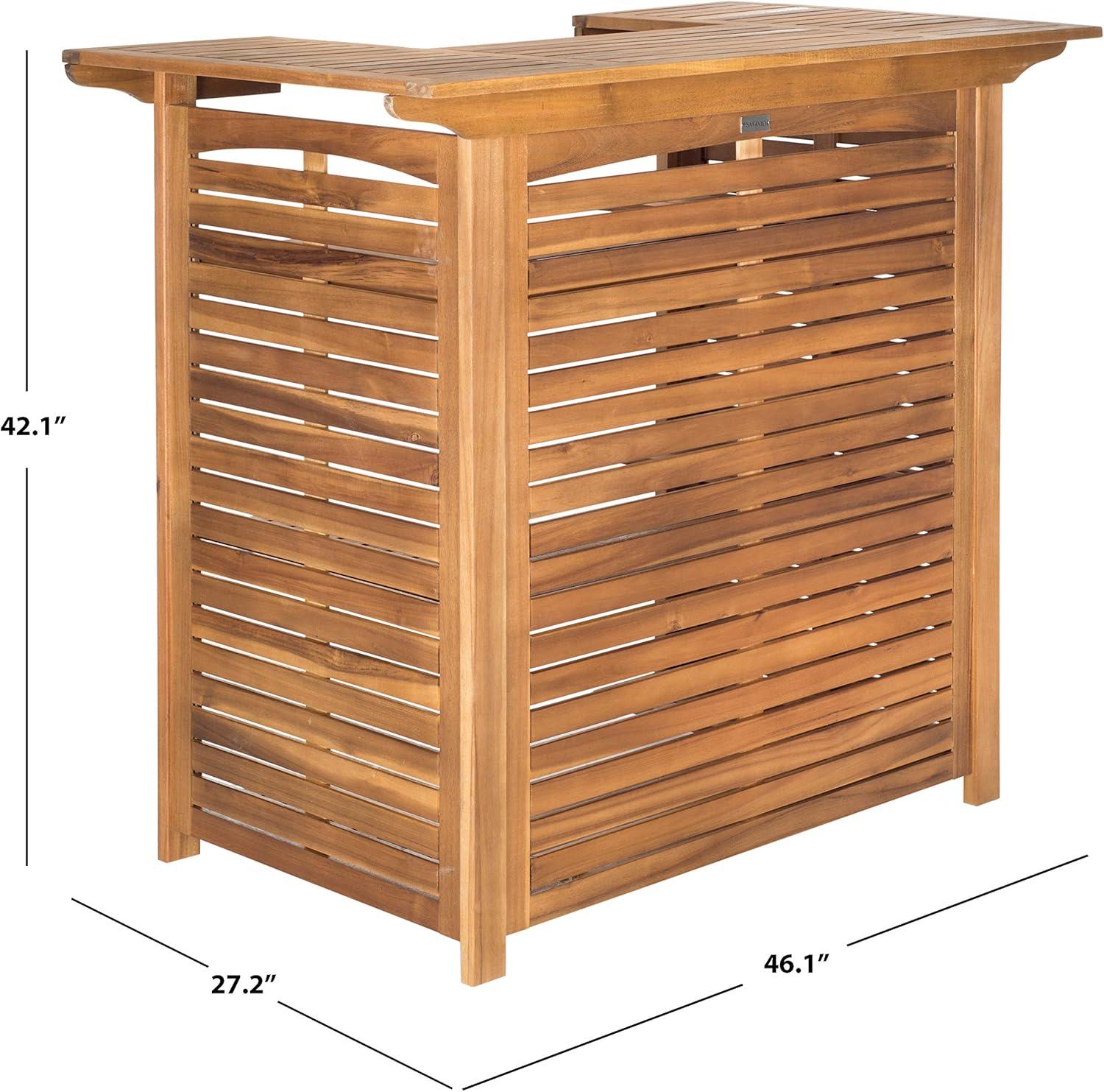 Monterey Patio Outdoor Bar Table - Natural - Safavieh