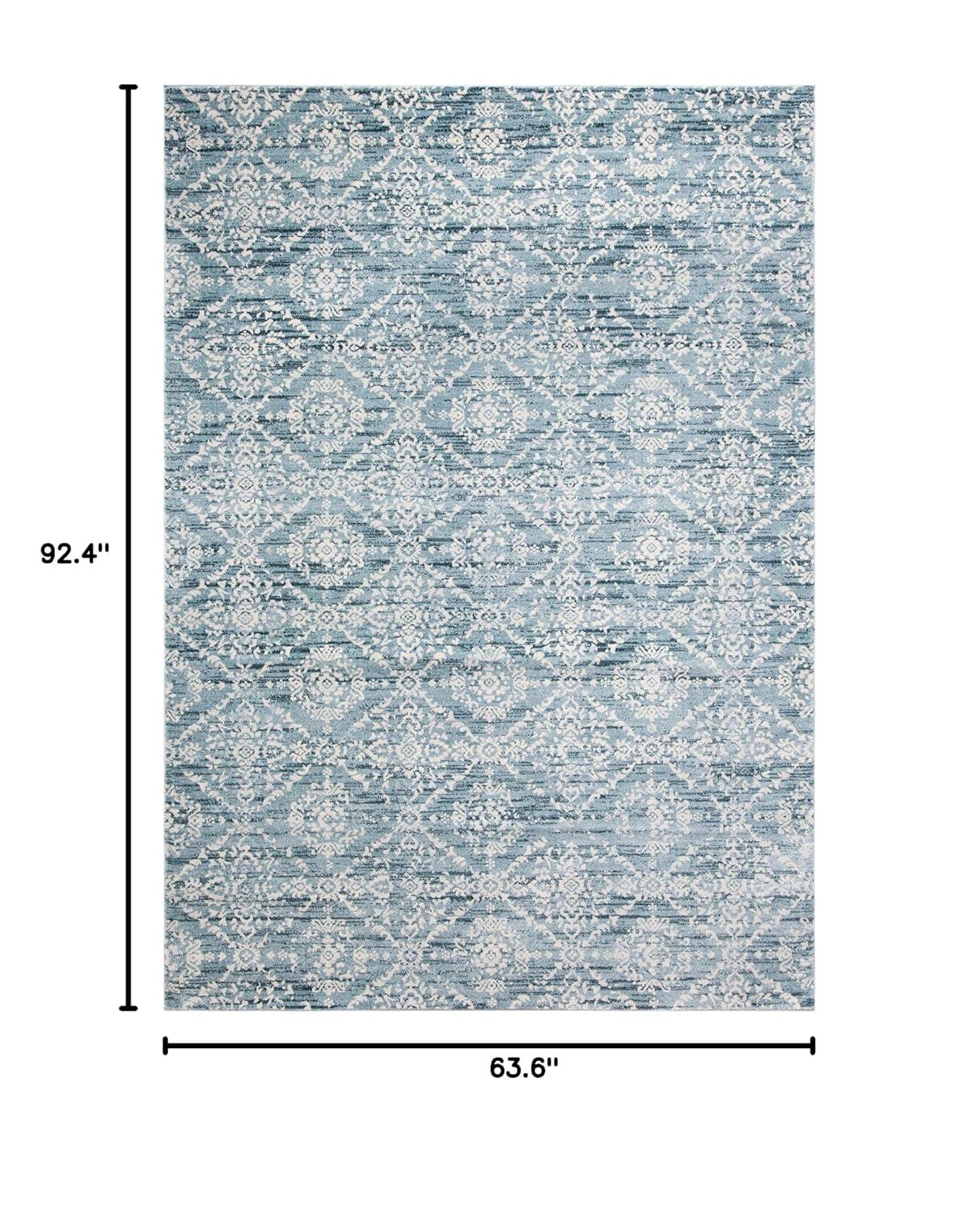 Martha Stewart Isabella - MSR0953 - Indoor Power Loomed Area Rugs - Denim Blue/Ivory - 5'3"x7'7"