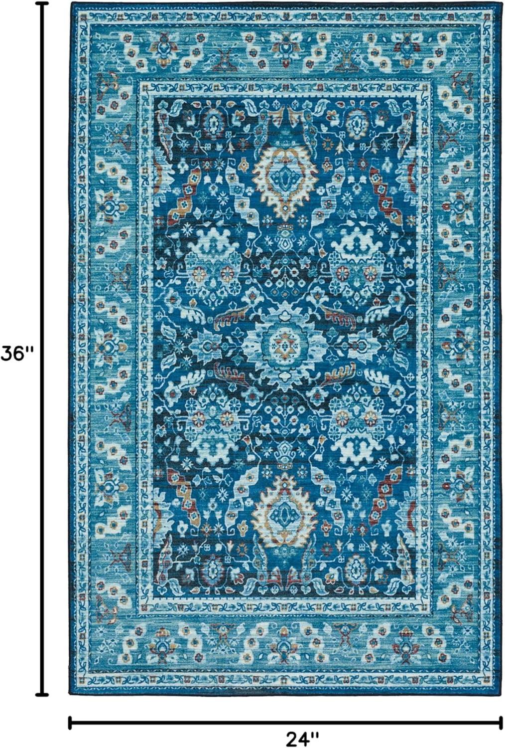 Mohawk Home Prismatic Marshall Denim Floral Ornamental (2' X 3') Accent Rug