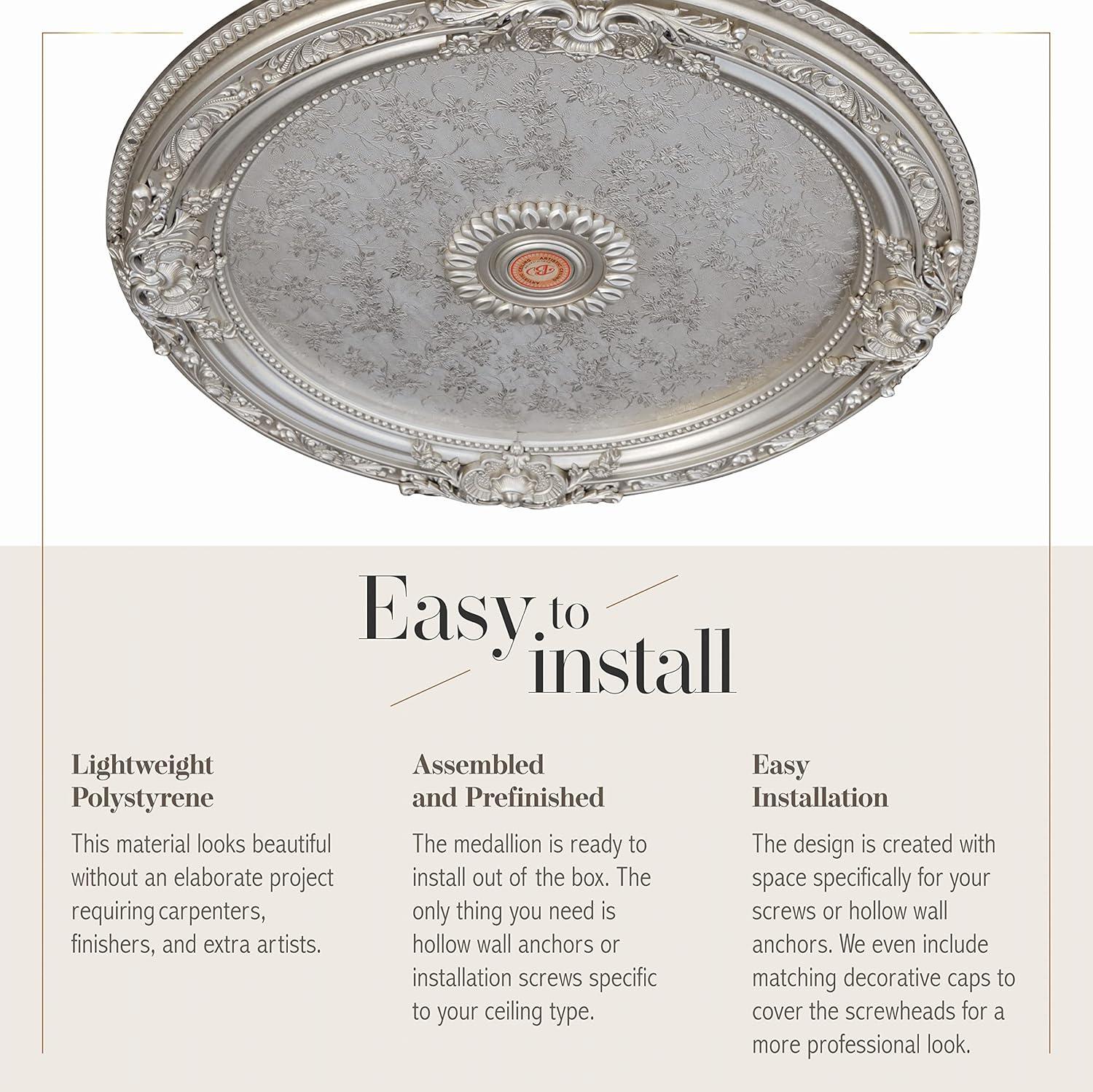 Round Chandelier Ceiling Medallion