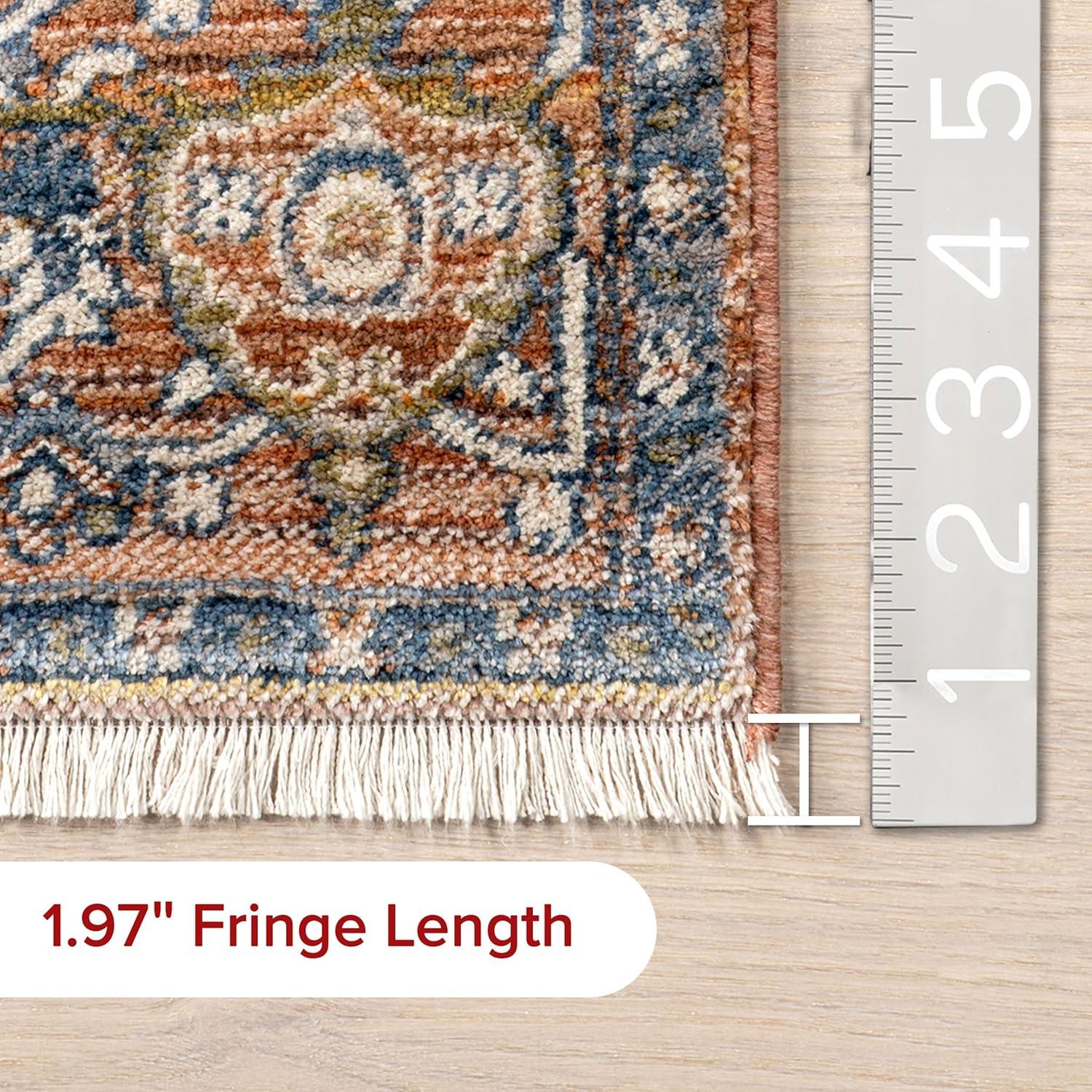 Nuloom Harriet Medallion 5x8 Indoor Area Rug for Living Room Bedroom Dining Room Kitchen, Rust/Multicolor