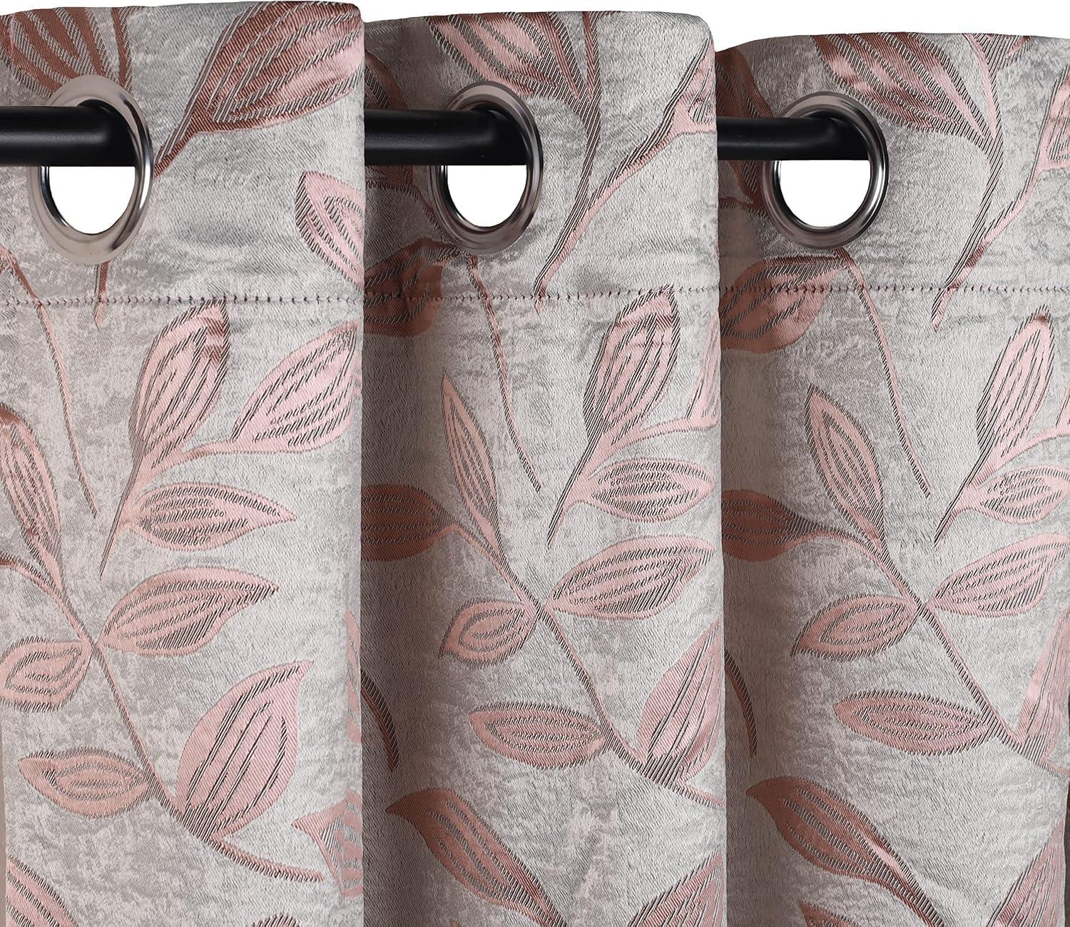 Superior Modern Bohemian Leaves Polyester Machine Washable Room Darkening Blackout Curtains by Superior (Set of 2)